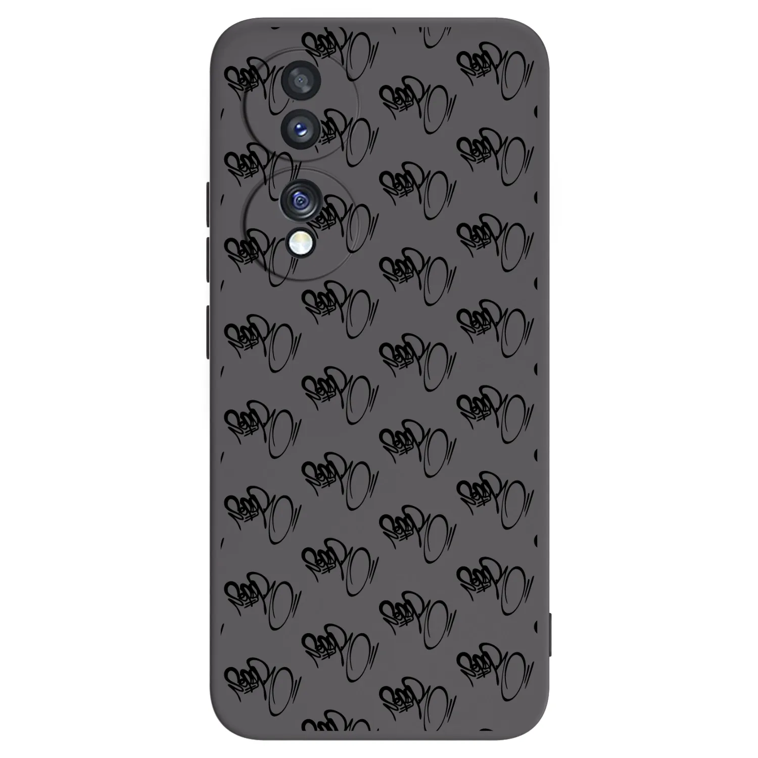 Picasee silikonový černý obal pro Honor 70 - Separ - Black On Black 1