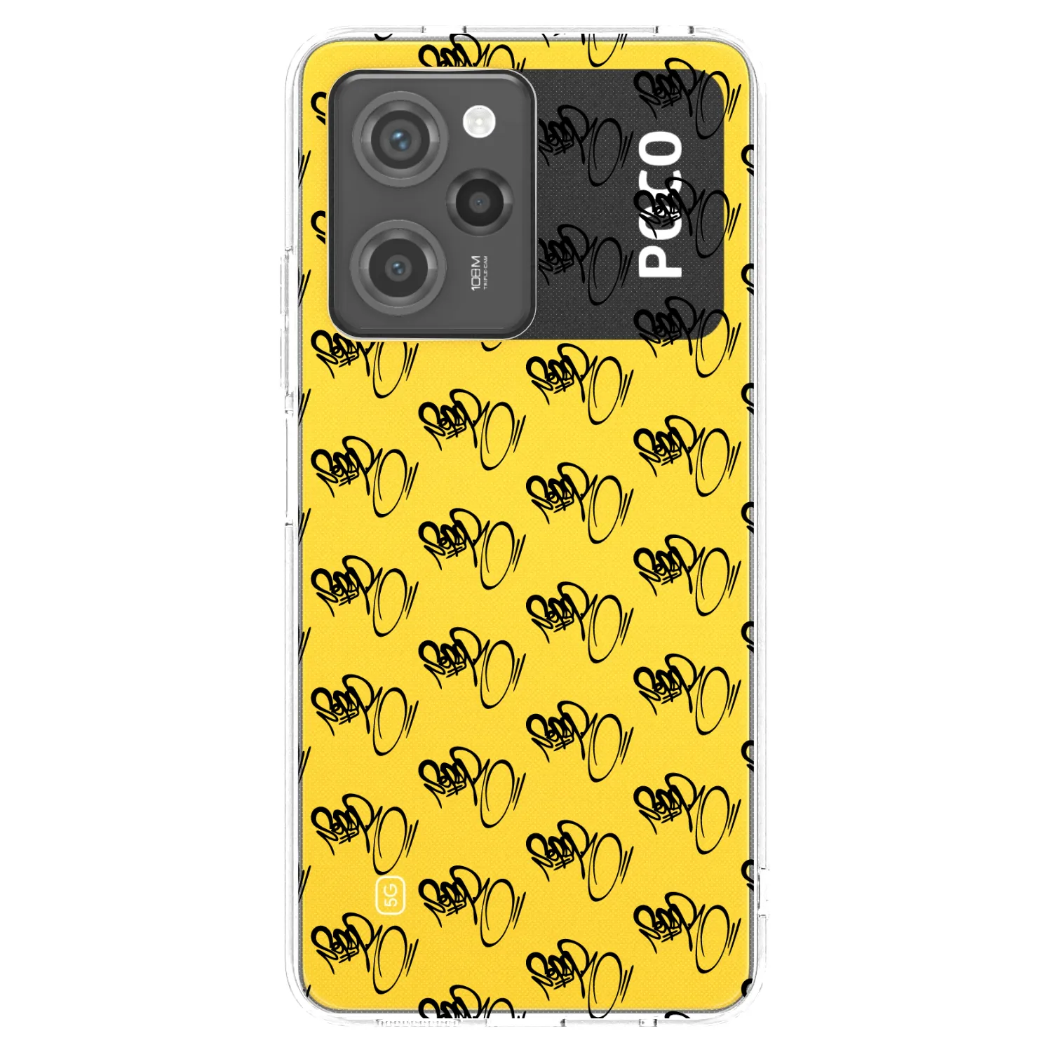 Picasee silikonový černý obal pro Xiaomi Poco X5 Pro - Separ - Black On Black 1