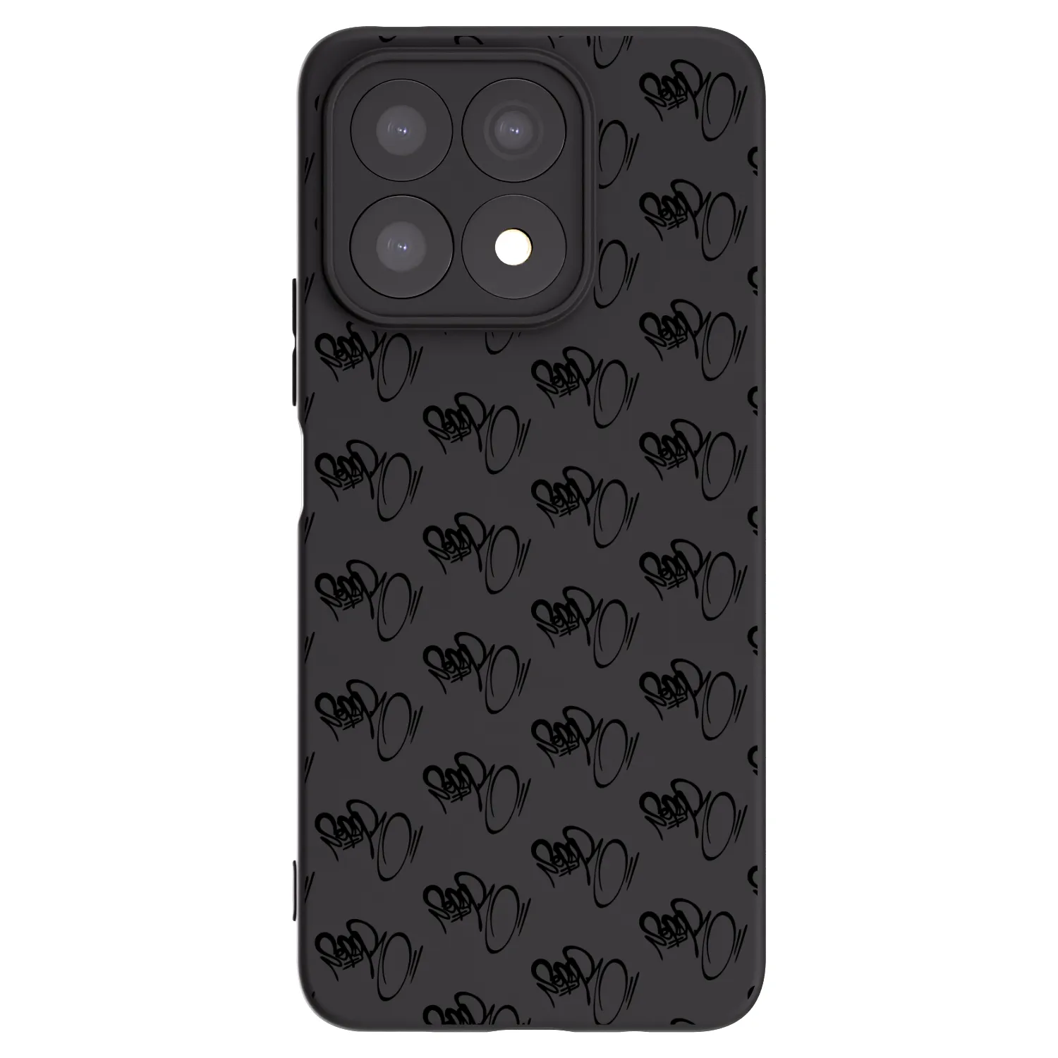 Picasee silikonový černý obal pro Honor X8a - Separ - Black On Black 1