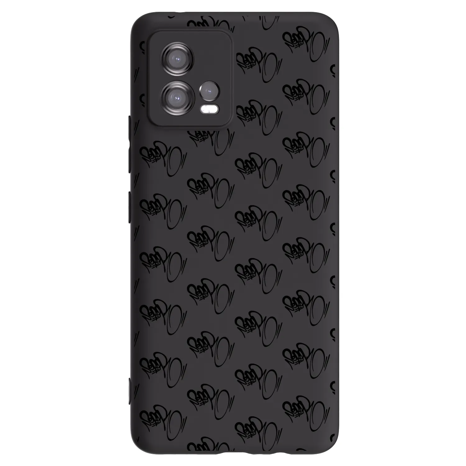 Picasee silikonový černý obal pro Motorola Moto G72 - Separ - Black On Black 1