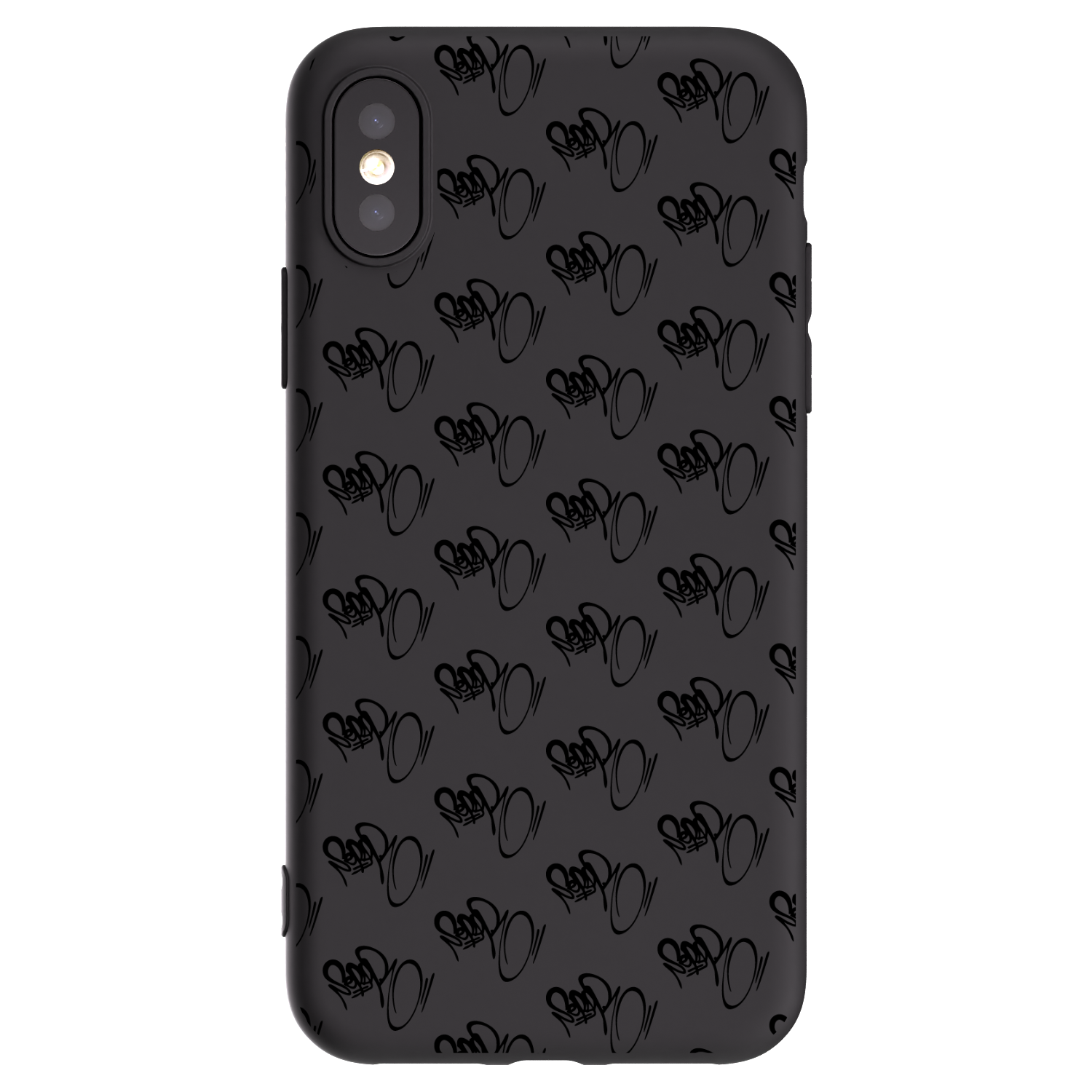 Picasee silikonový černý obal pro Apple iPhone X/XS - Separ - Black On Black 1