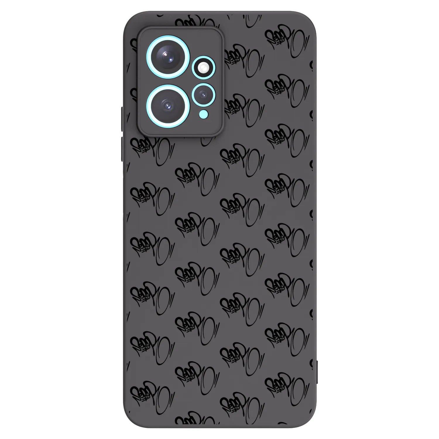 Picasee silikonový černý obal pro Xiaomi Redmi Note 12 4G - Separ - Black On Black 1