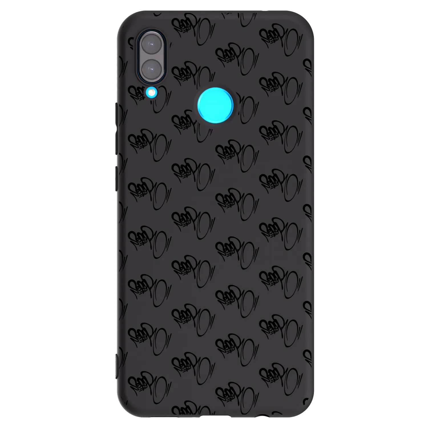Picasee silikonový černý obal pro Huawei Nova 3i - Separ - Black On Black 1
