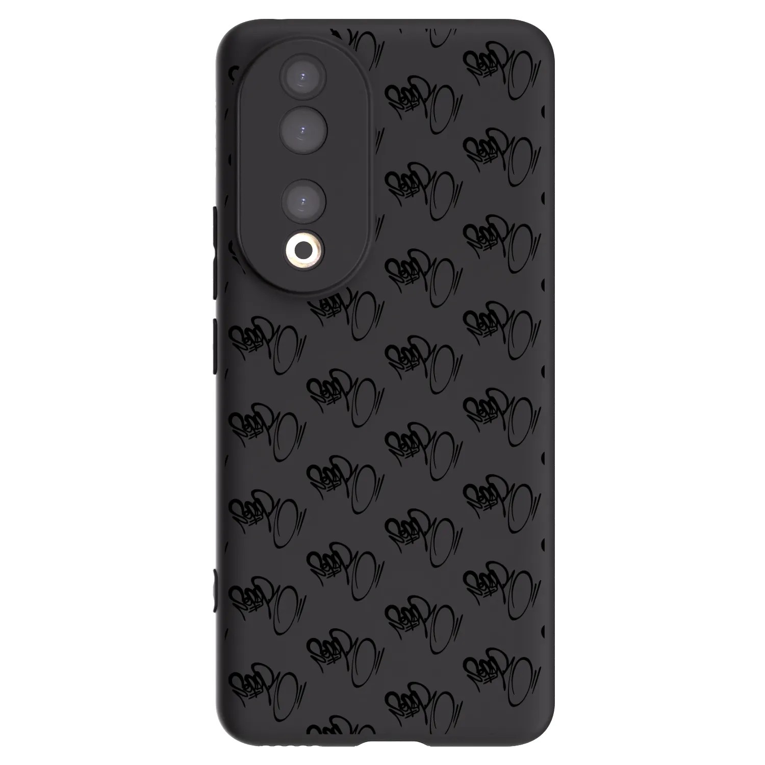 Picasee silikonový černý obal pro Honor 90 5G - Separ - Black On Black 1