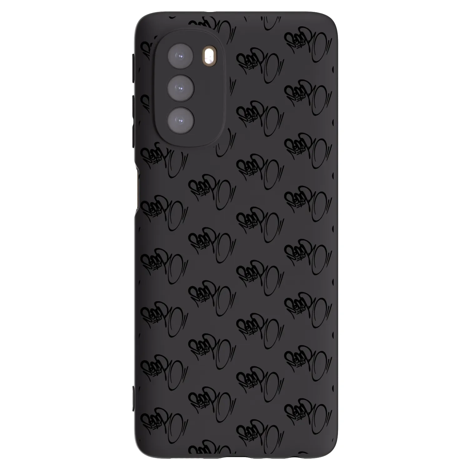 Picasee silikonový černý obal pro Motorola Moto G51 - Separ - Black On Black 1