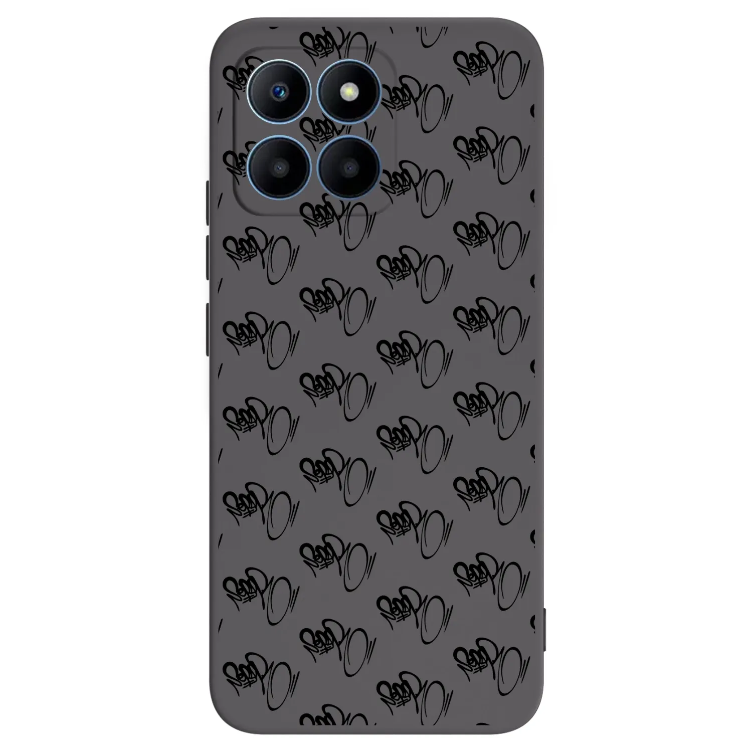 Picasee silikonový černý obal pro Honor 70 Lite - Separ - Black On Black 1