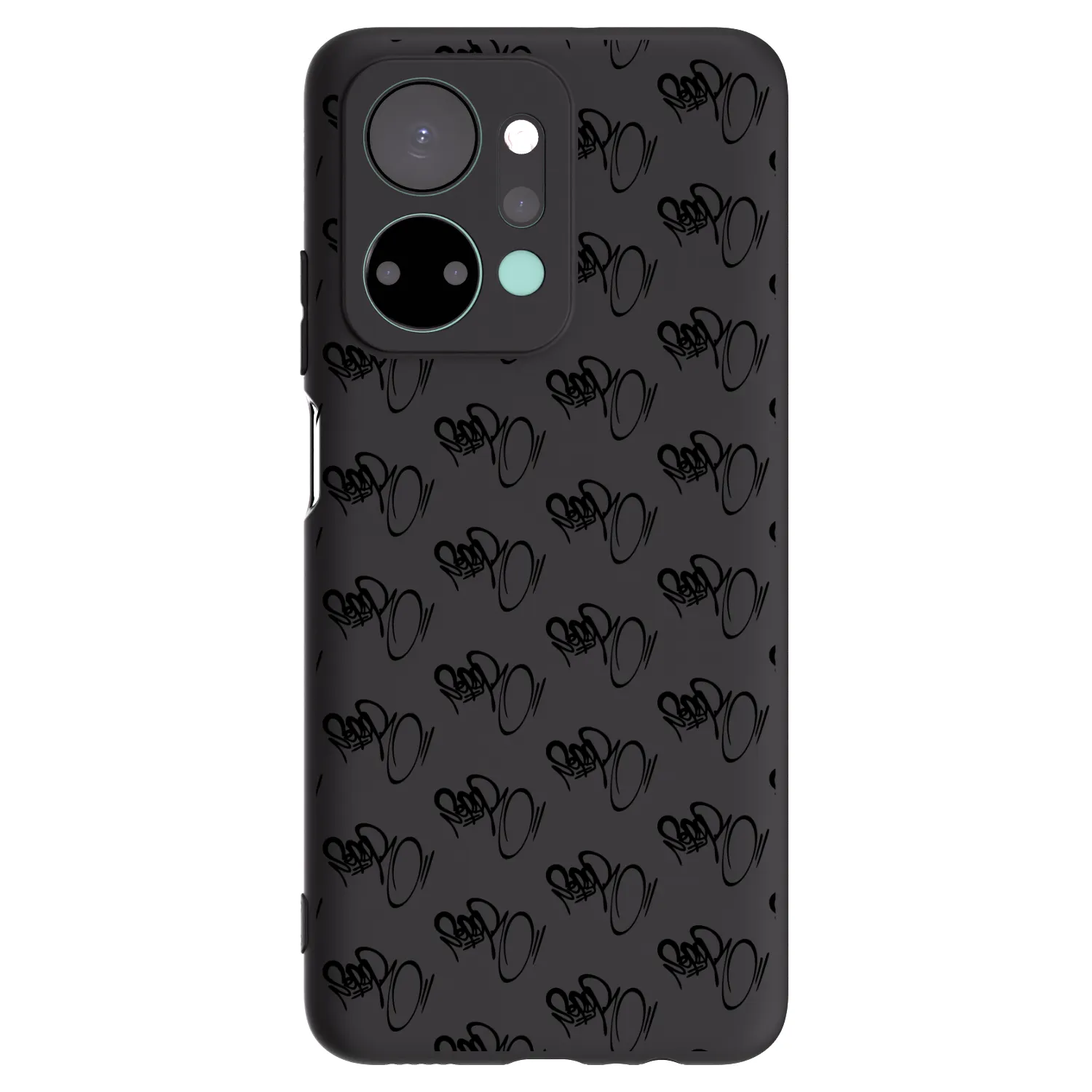 Picasee silikonový černý obal pro Honor X7a - Separ - Black On Black 1