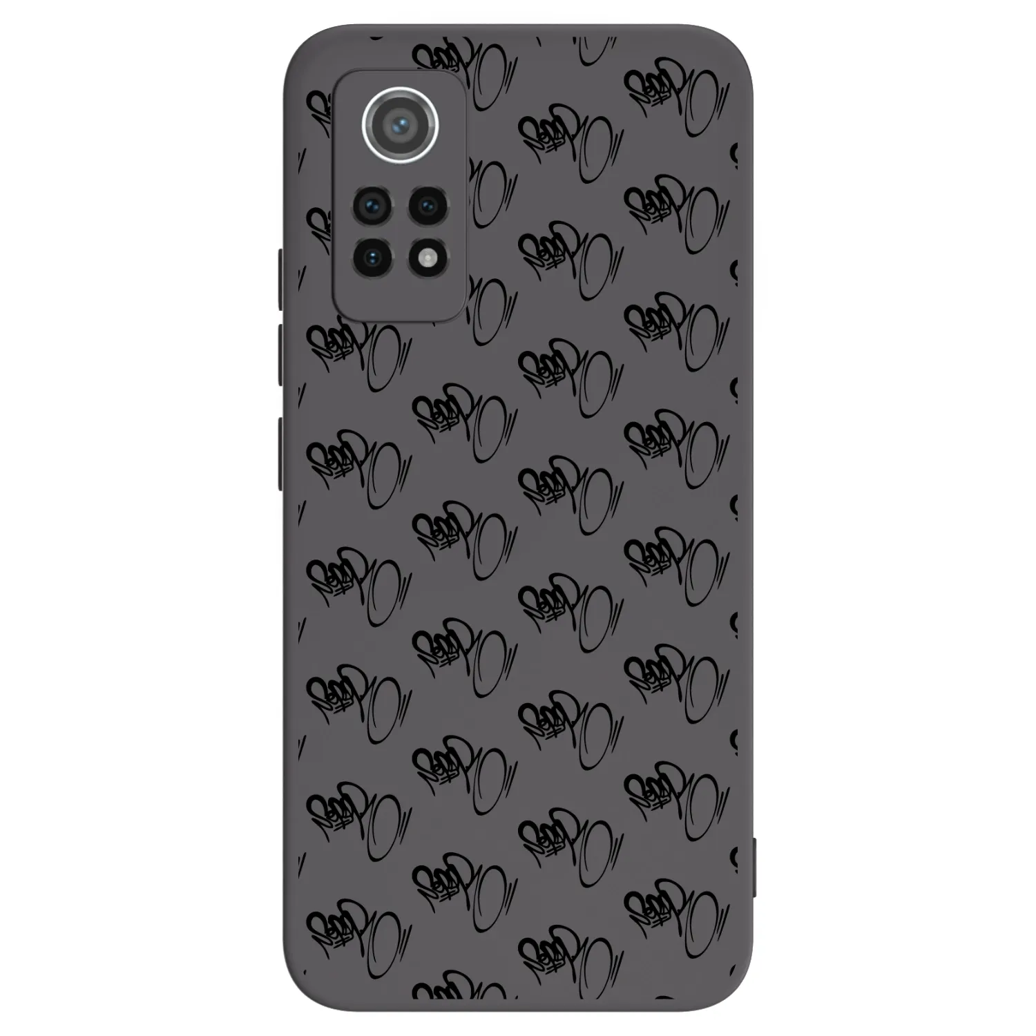 Picasee silikonový černý obal pro Xiaomi Redmi Note 12 Pro 4G - Separ - Black On Black 1