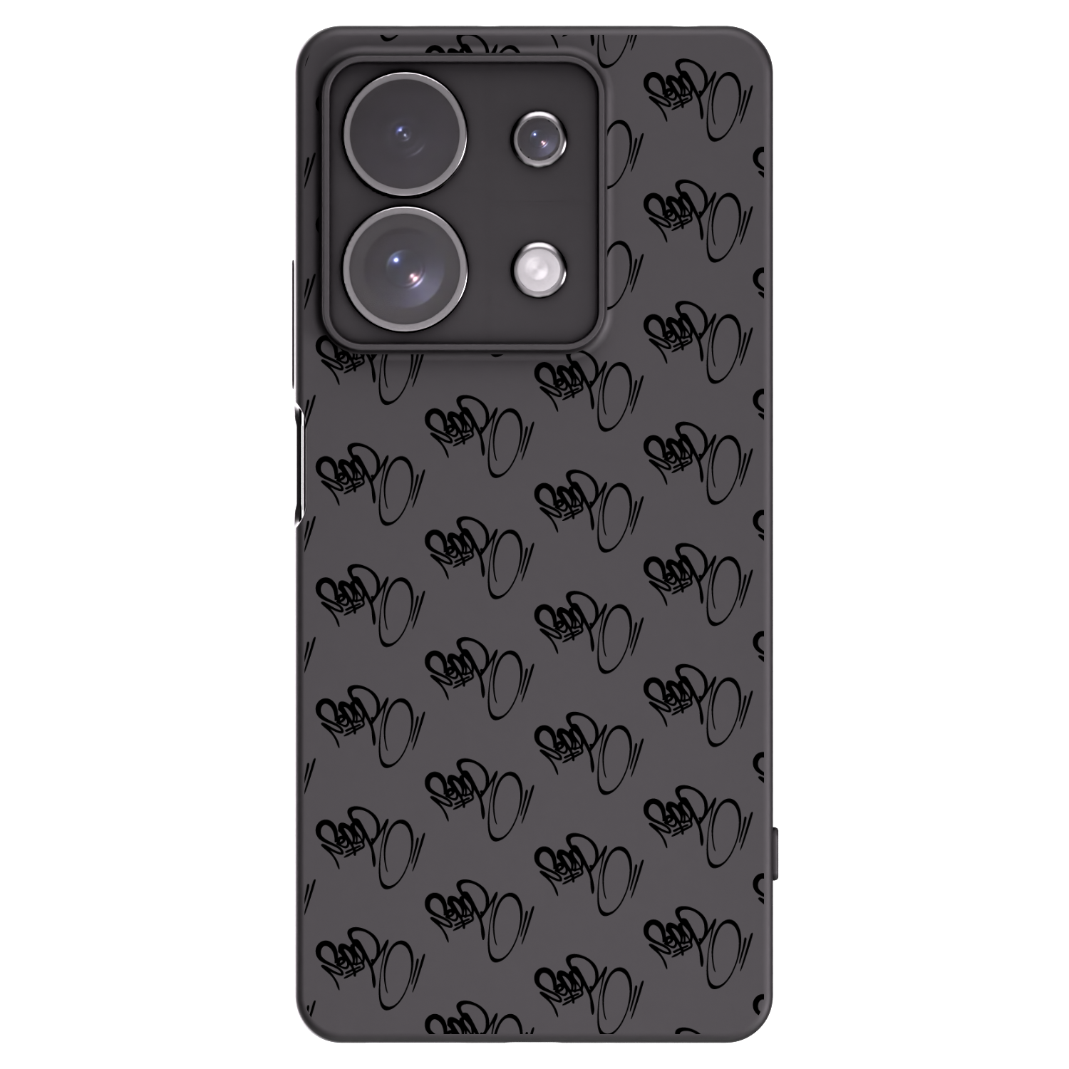 Picasee silikonový černý obal pro Xiaomi Redmi Note 13 Pro 4G - Separ - Black On Black 1