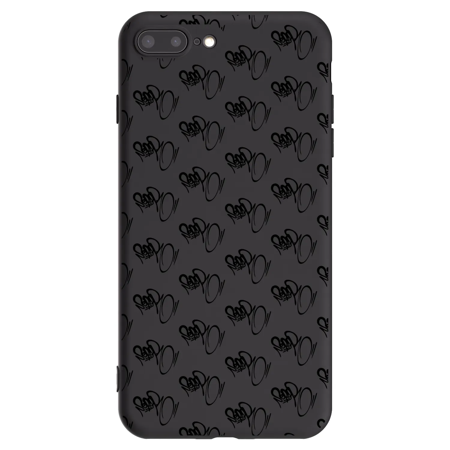 Picasee silikonový černý obal pro Apple iPhone 8 Plus - Separ - Black On Black 1
