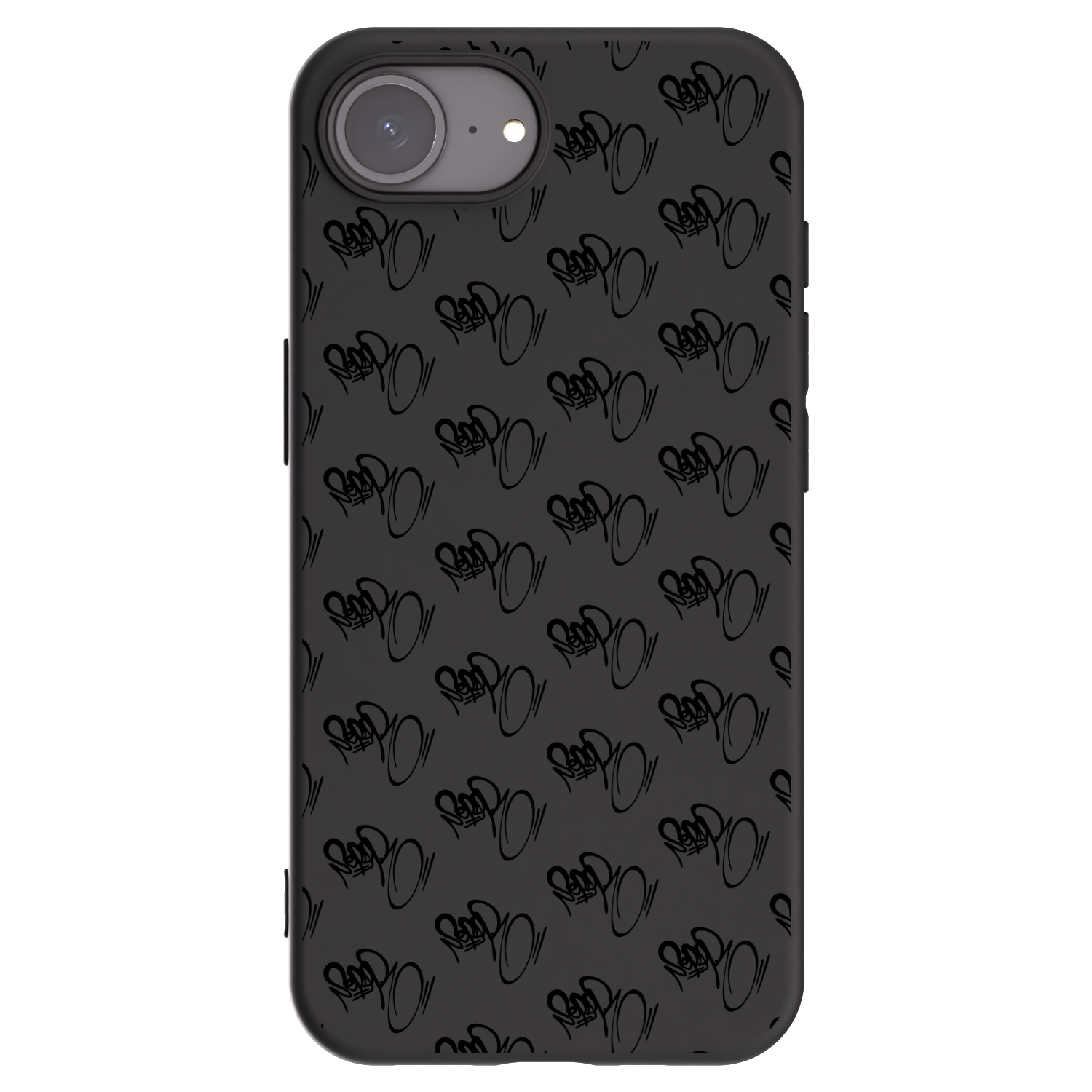 Picasee silikonový černý obal pro Apple iPhone 16e - Separ - Black On Black 1