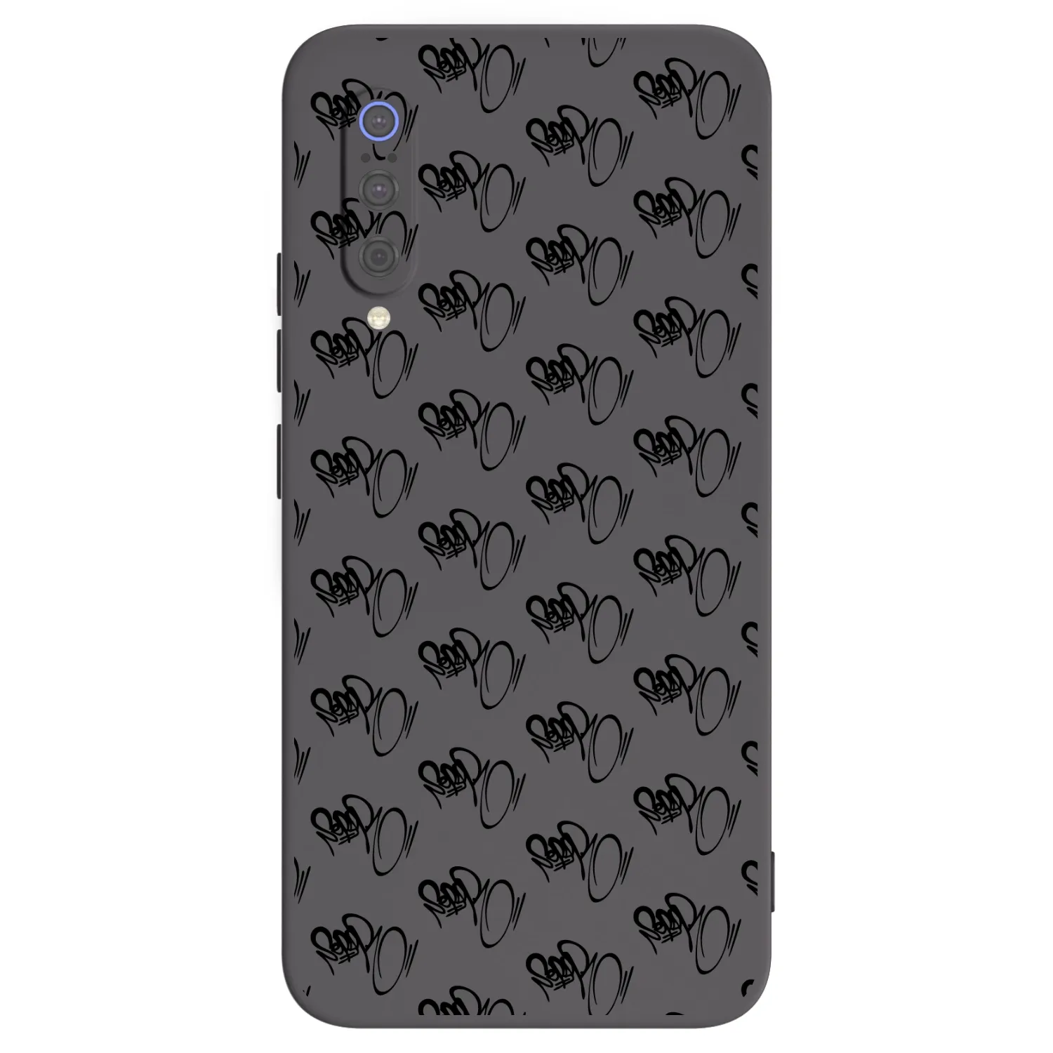 Picasee silikonový černý obal pro Xiaomi Mi 9 - Separ - Black On Black 1