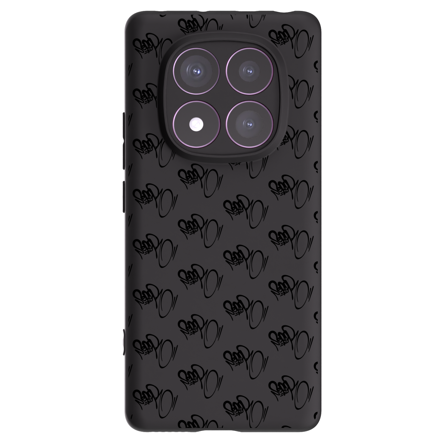 Picasee silikonový černý obal pro Xiaomi Redmi Note 14 Pro 4G - Separ - Black On Black 1