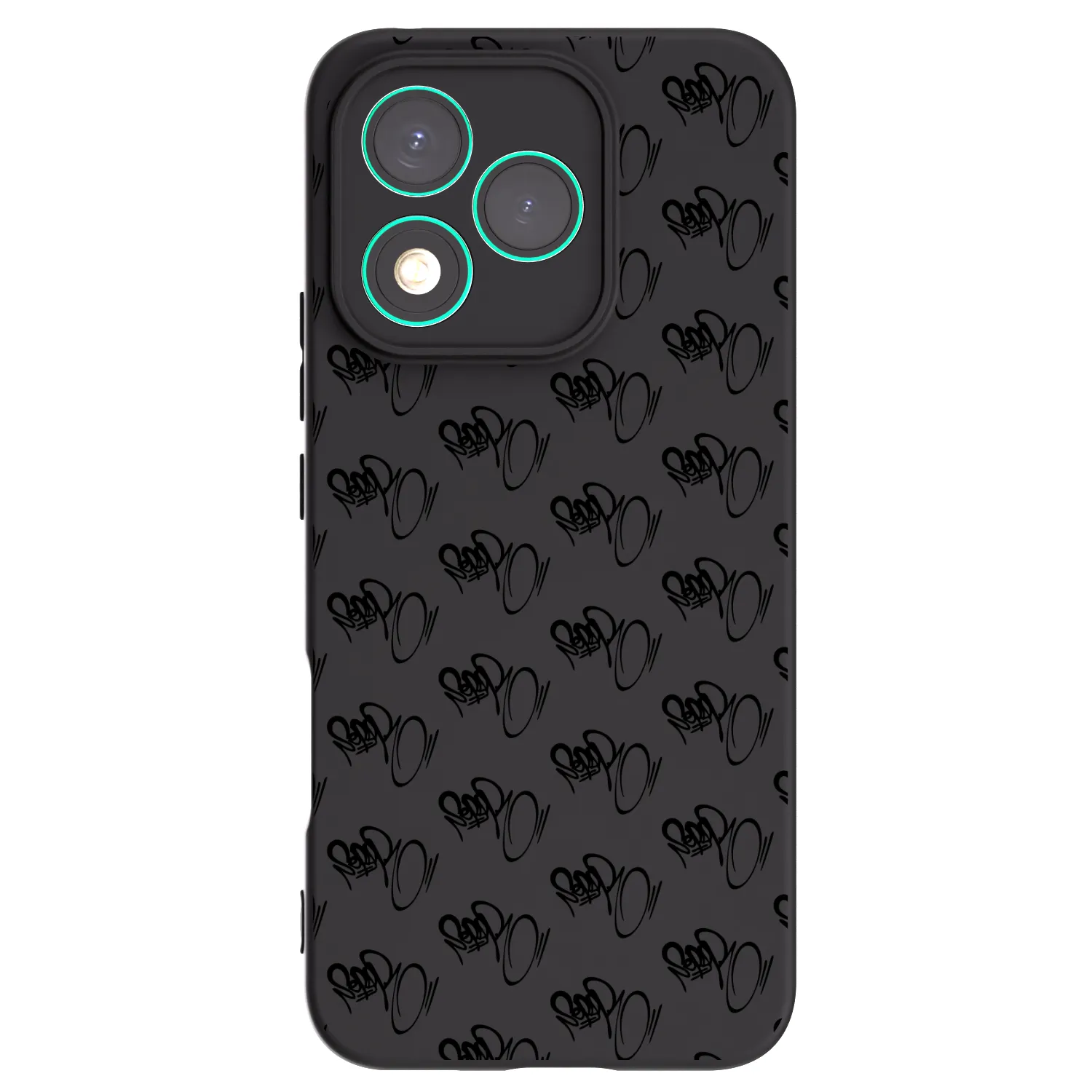 Picasee silikonový černý obal pro Honor 400 Lite 5G - Separ - Black On Black 1