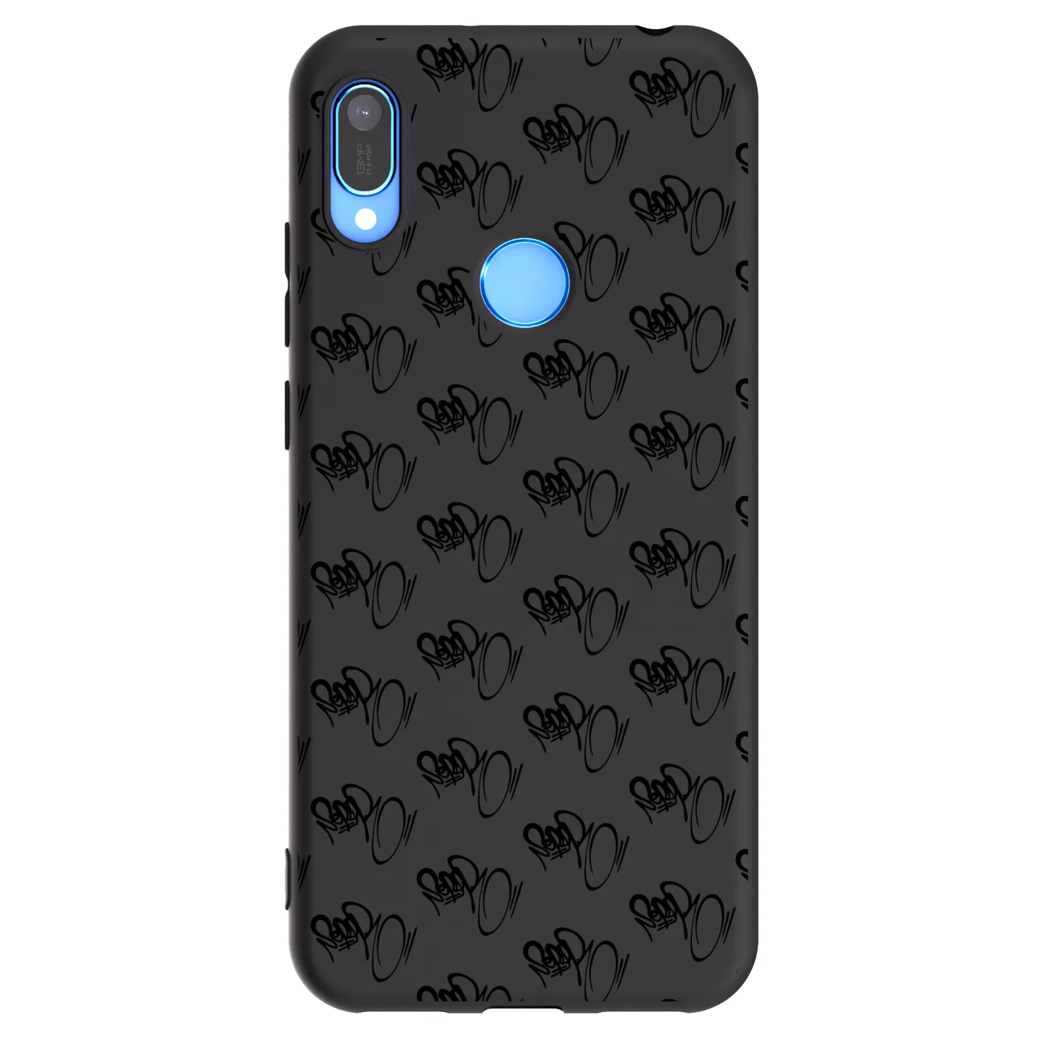 Picasee silikonový černý obal pro Huawei Y6 2019 - Separ - Black On Black 1