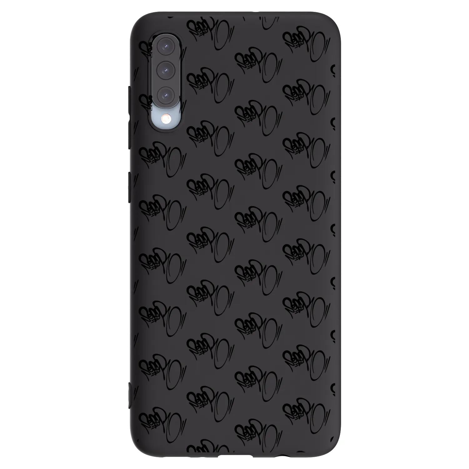 Picasee silikonový černý obal pro Samsung Galaxy A70 A705F - Separ - Black On Black 1