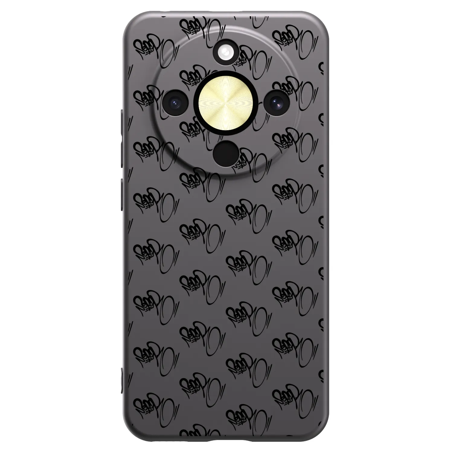 Picasee silikonový černý obal pro Honor Magic8 Lite 5G - Separ - Black On Black 1