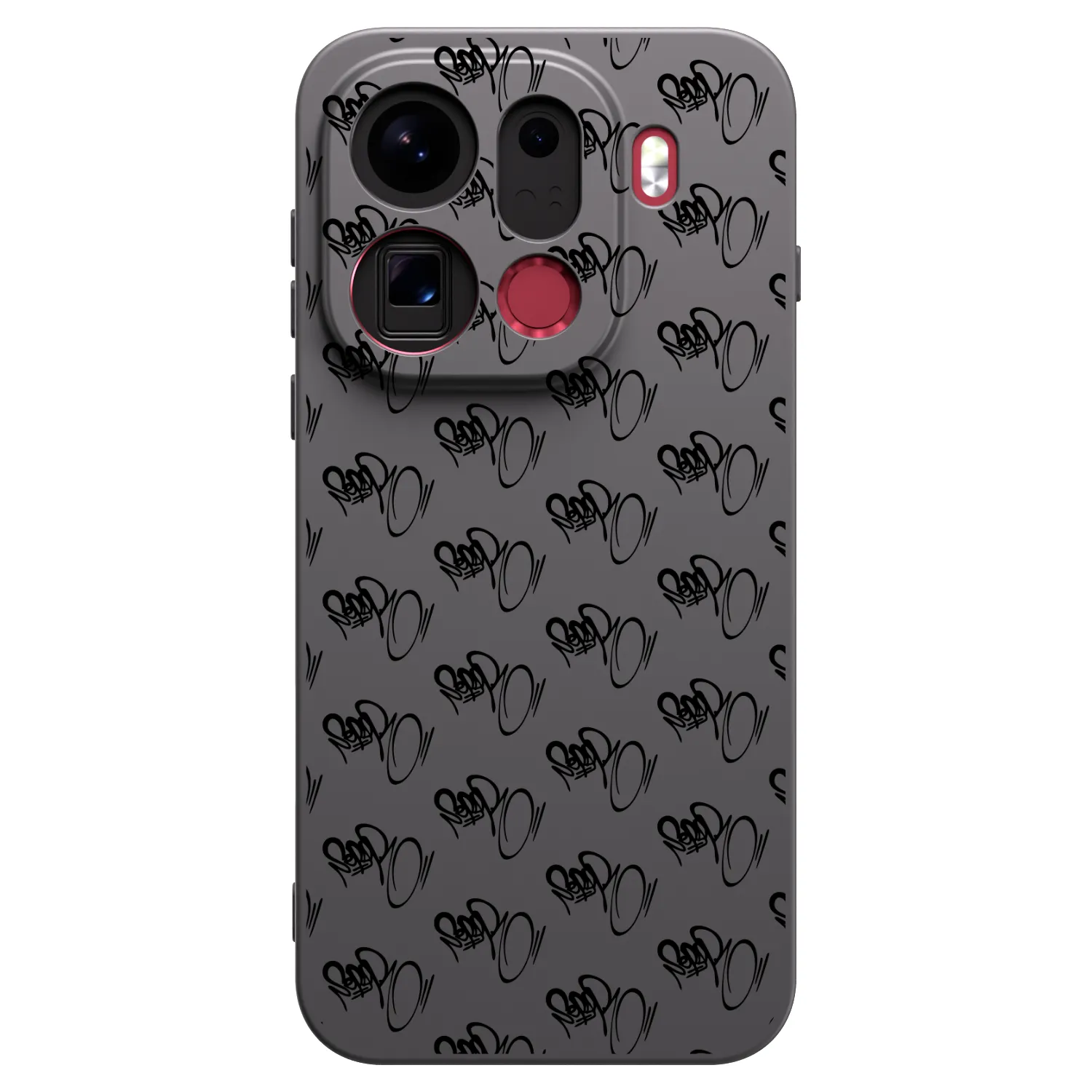 Picasee silikonový černý obal pro OPPO Find X9 Pro - Separ - Black On Black 1