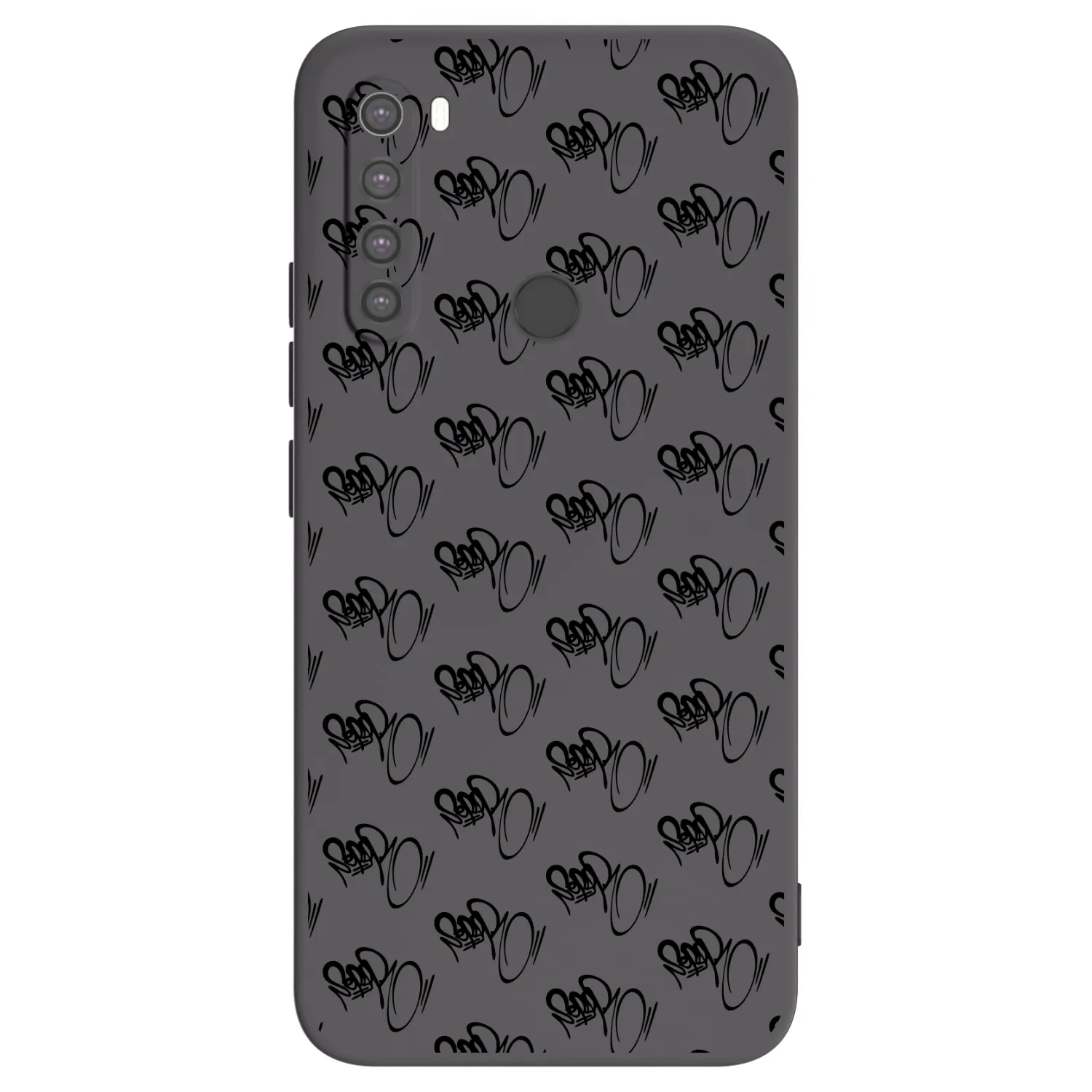 Picasee silikonový černý obal pro Xiaomi Redmi Note 8 - Separ - Black On Black 1