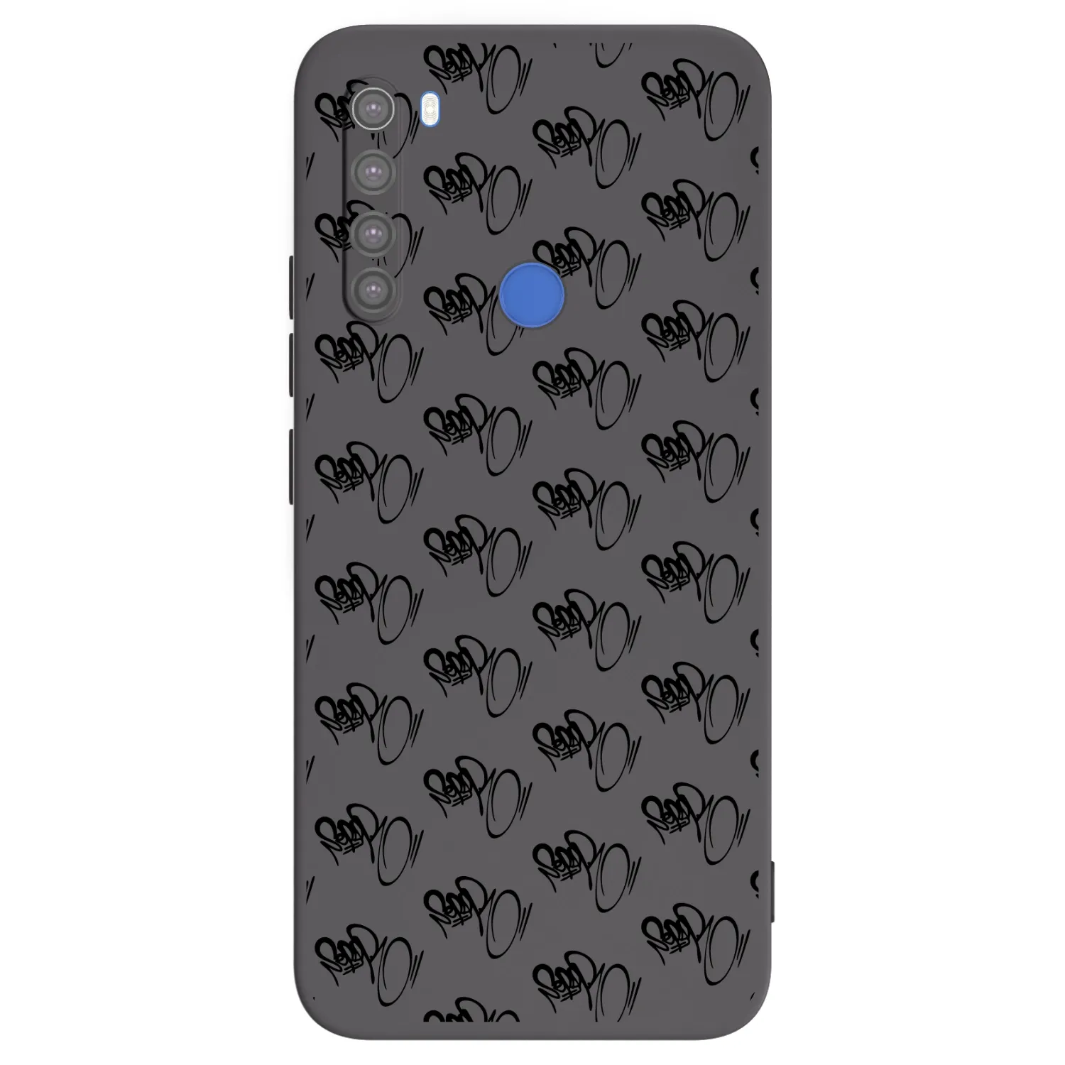 Picasee silikonový černý obal pro Xiaomi Redmi Note 8T - Separ - Black On Black 1