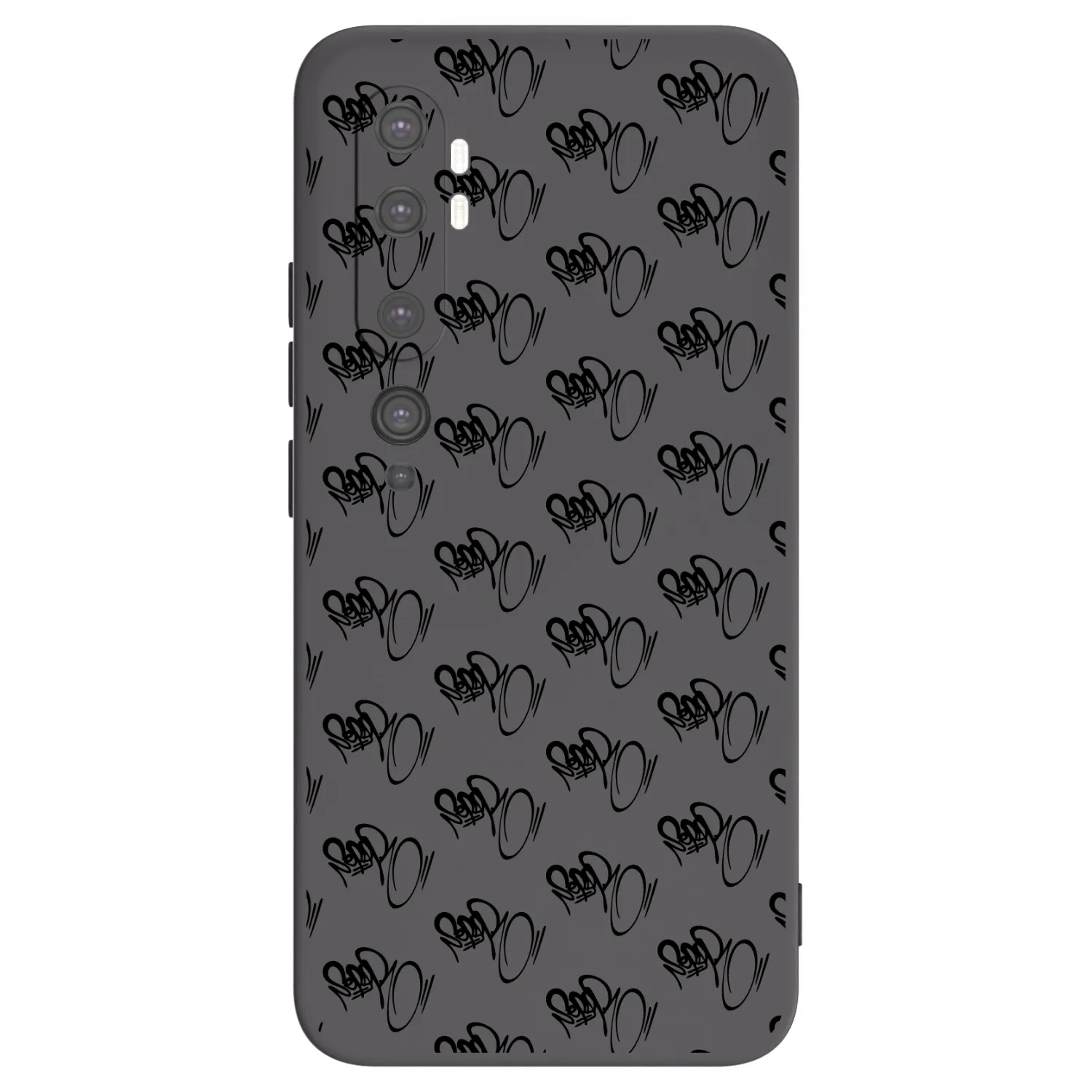 Picasee silikonový černý obal pro Xiaomi Mi Note 10 (Pro) - Separ - Black On Black 1