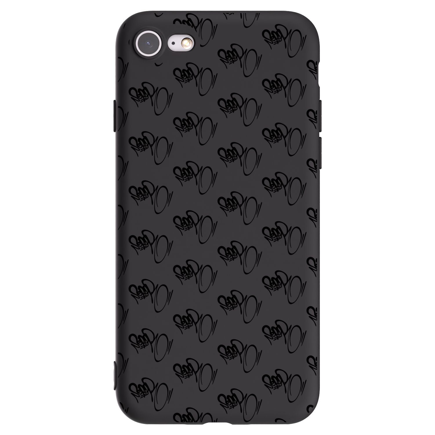 Picasee silikonový černý obal pro Apple iPhone SE 2020 - Separ - Black On Black 1