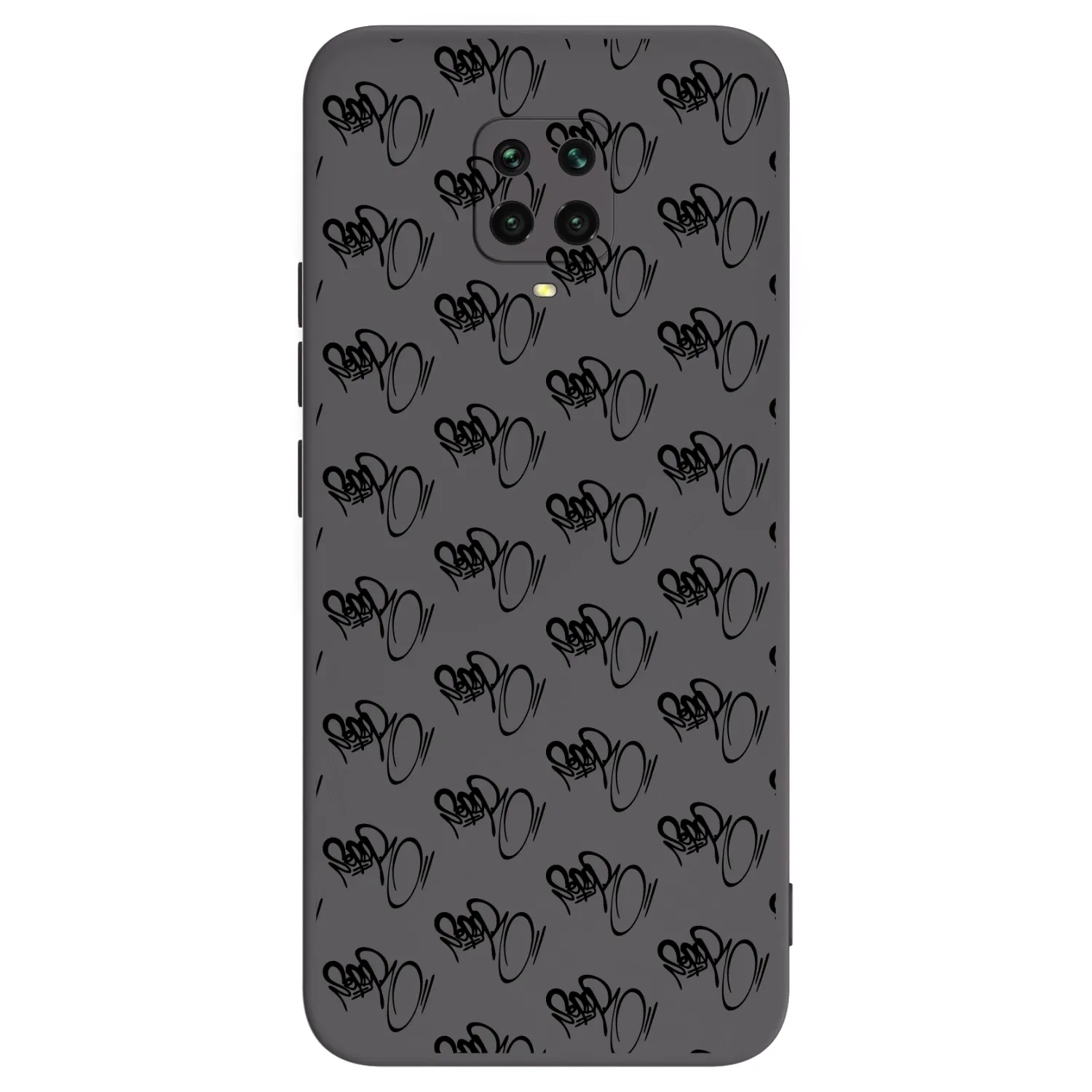 Picasee silikonový černý obal pro Xiaomi Redmi Note 9 Pro - Separ - Black On Black 1