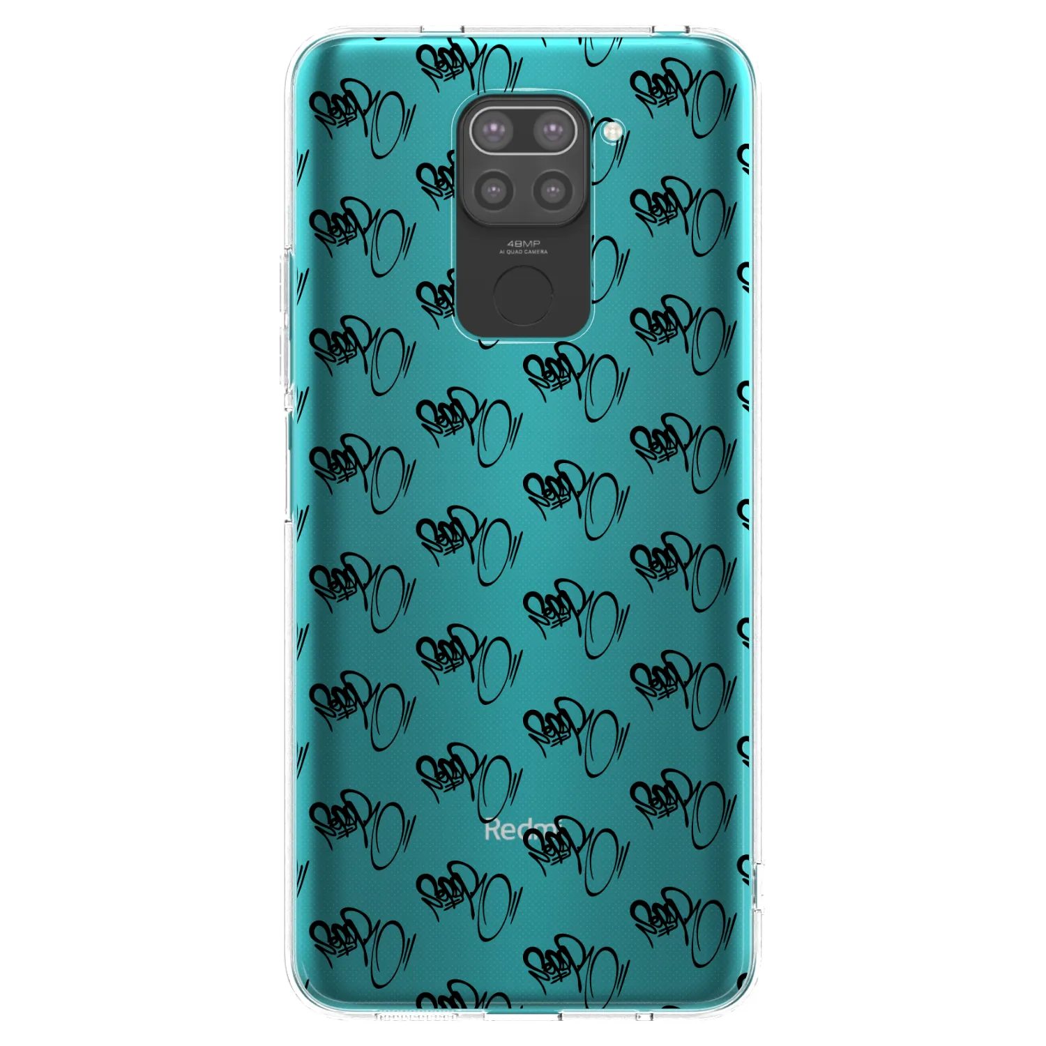 Picasee silikonový černý obal pro Xiaomi Redmi Note 9 - Separ - Black On Black 1