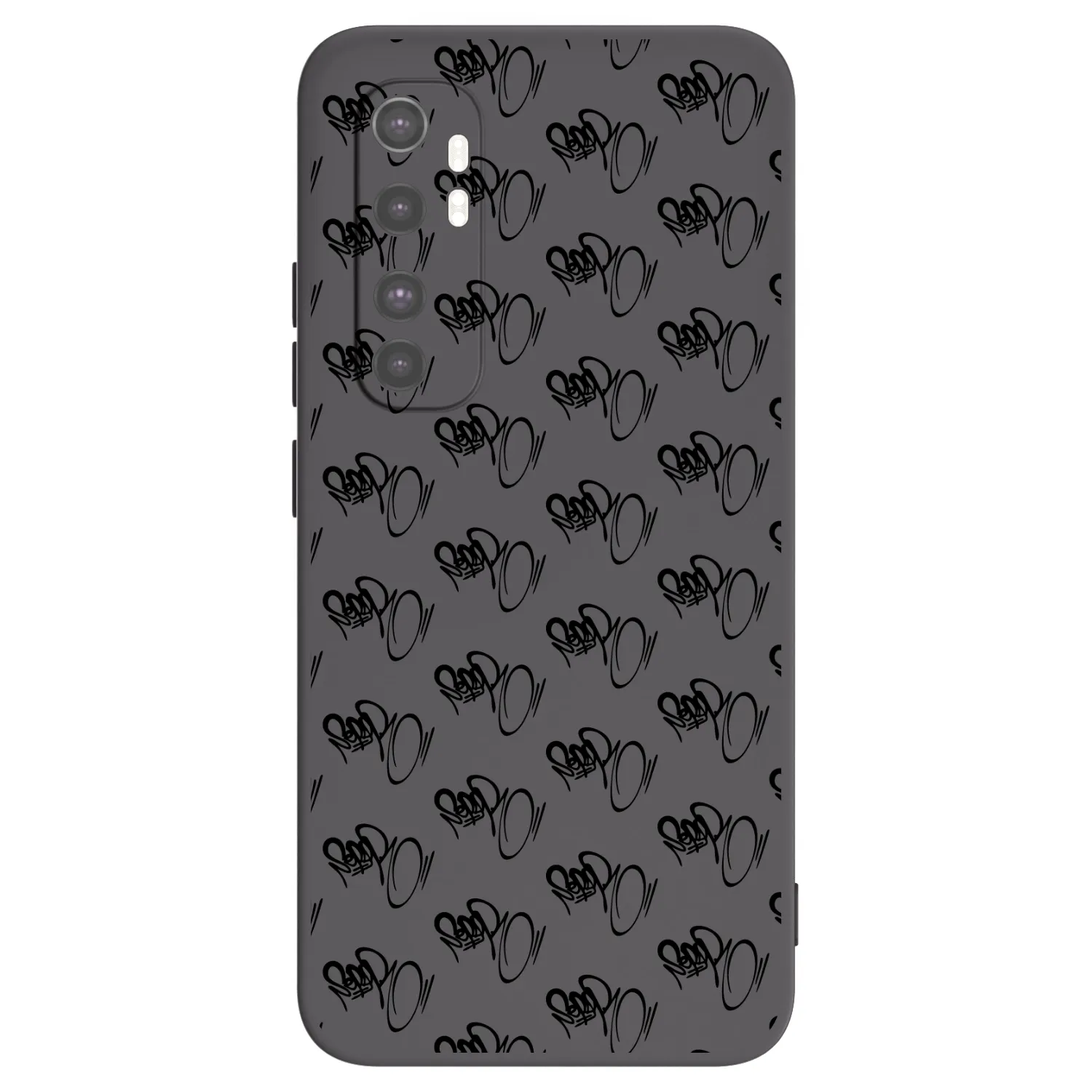 Picasee silikonový černý obal pro Xiaomi Mi Note 10 Lite - Separ - Black On Black 1