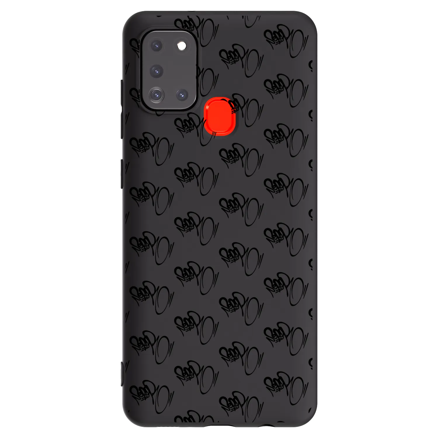 Picasee silikonový černý obal pro Samsung Galaxy A21s - Separ - Black On Black 1