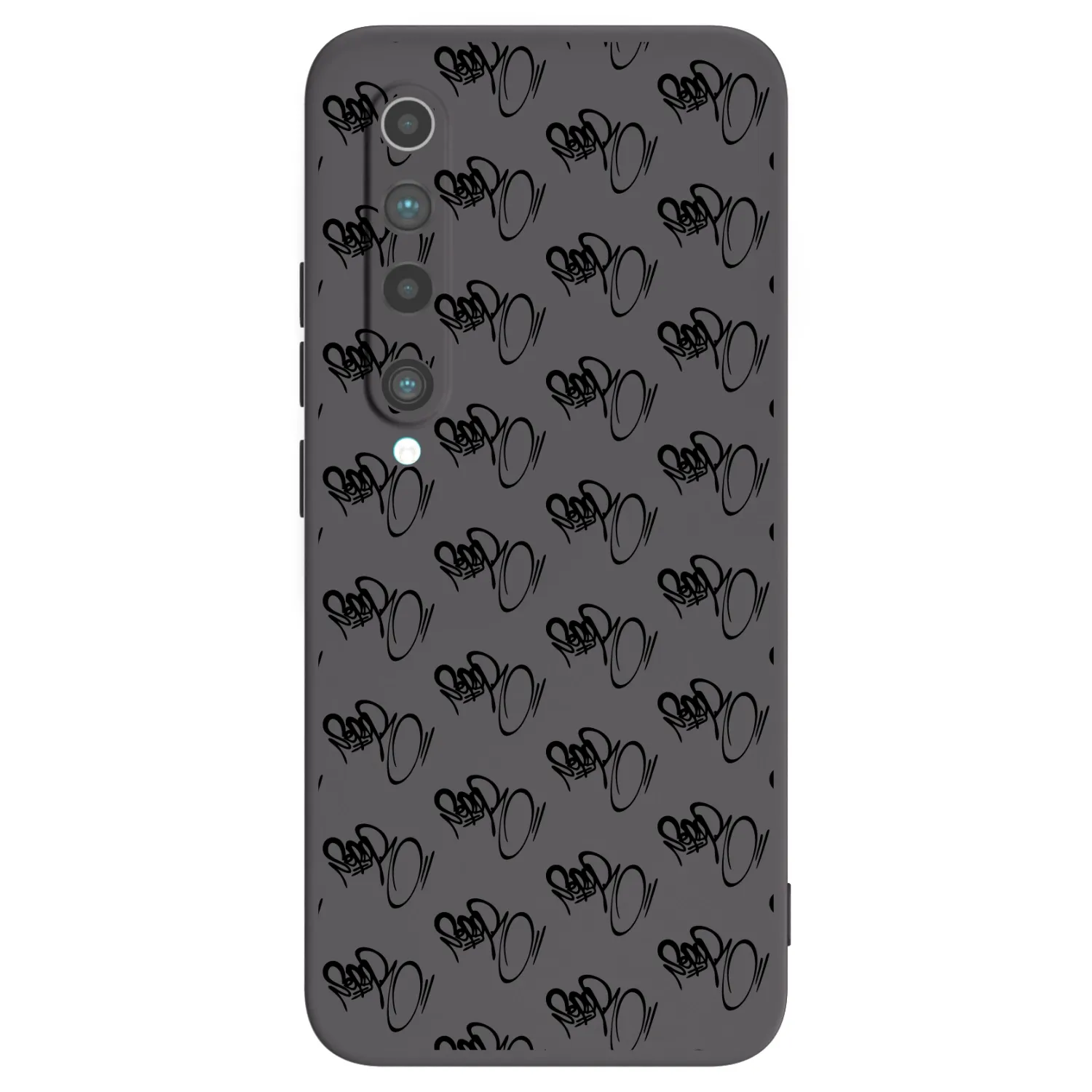 Picasee silikonový černý obal pro Xiaomi Mi 10 - Separ - Black On Black 1