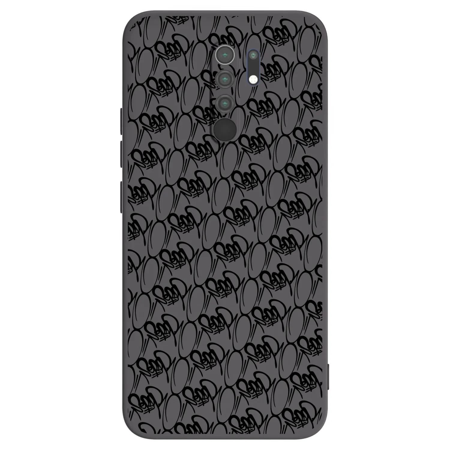 Picasee silikonový černý obal pro Xiaomi Redmi 9 - Separ - Black On Black 2