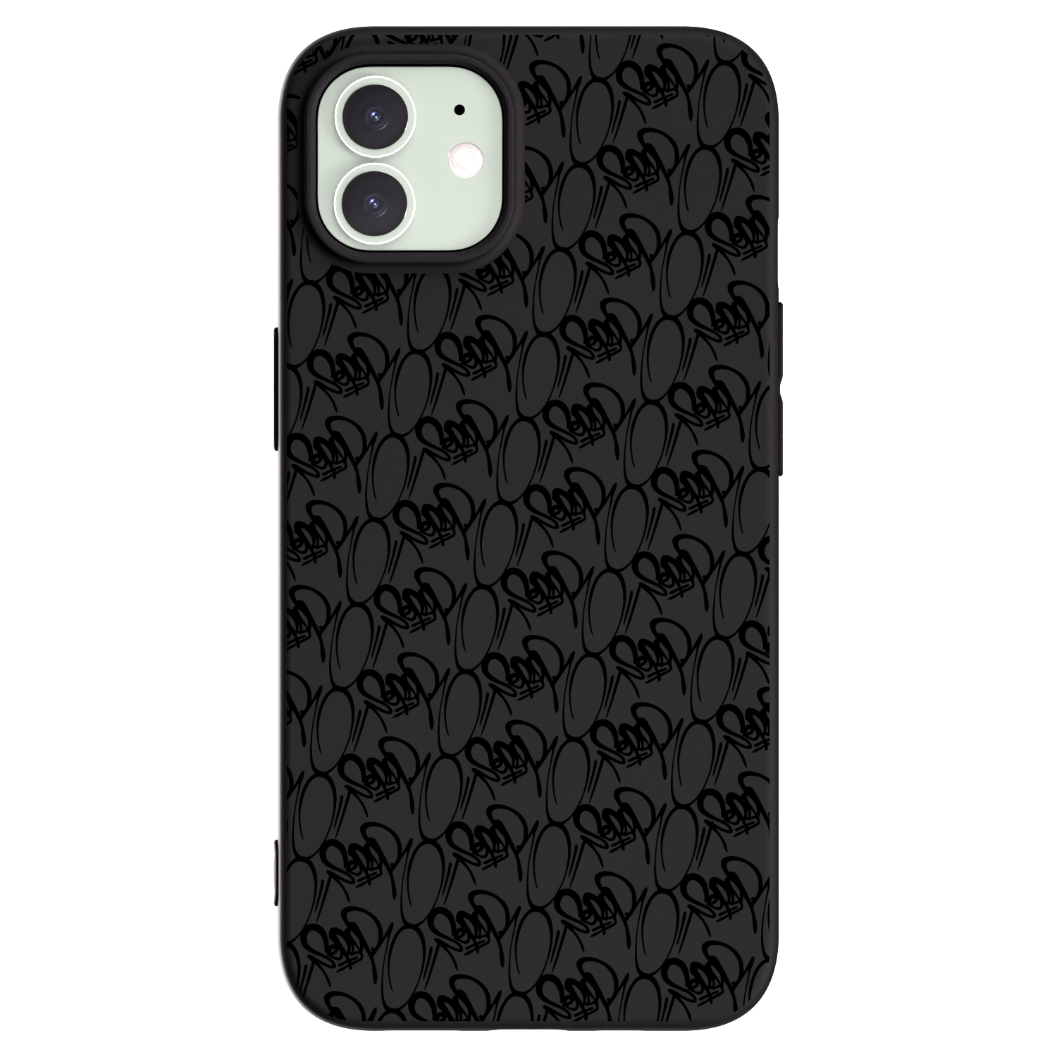 Picasee silikonový černý obal pro Apple iPhone 12 - Separ - Black On Black 2