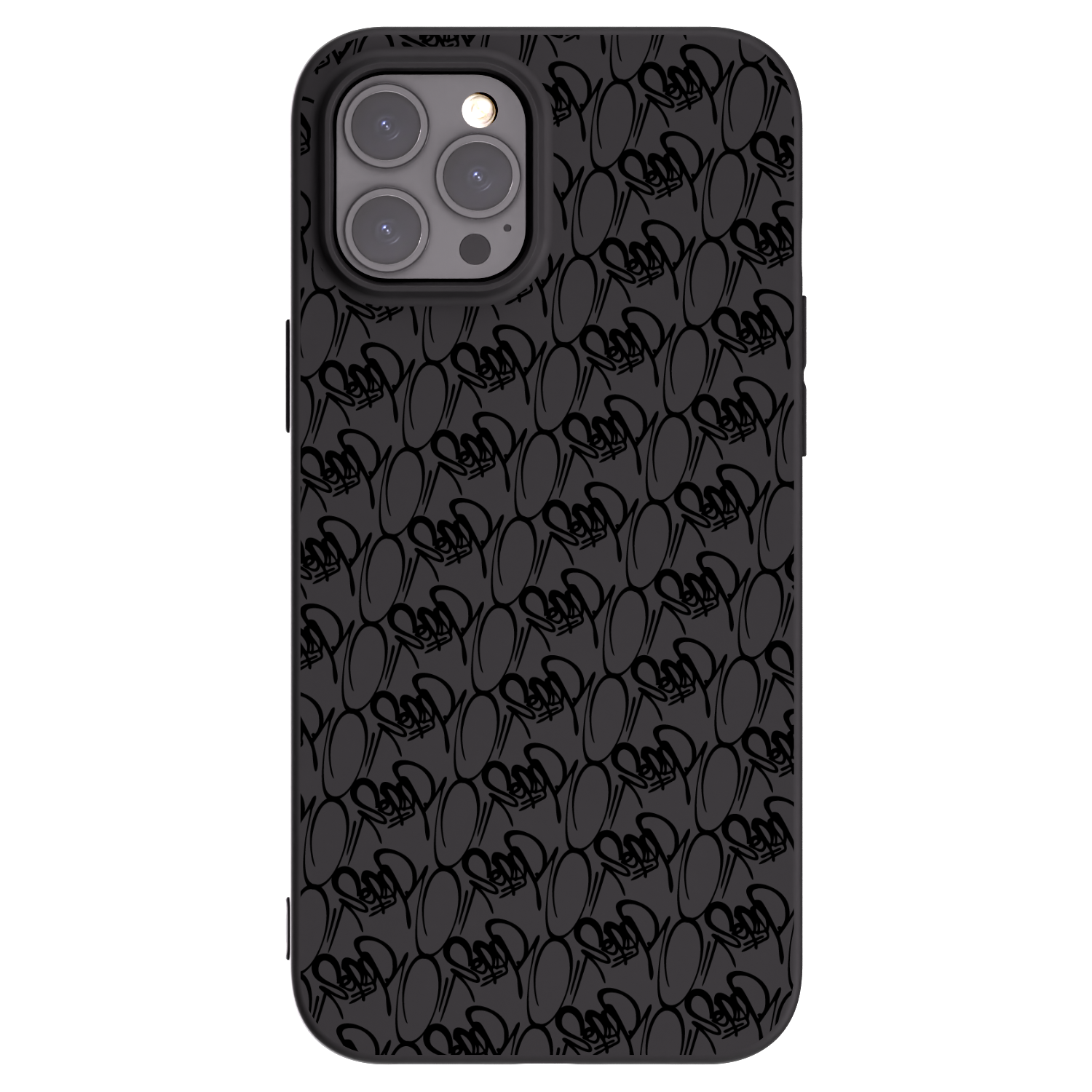 Picasee silikonový černý obal pro Apple iPhone 12 Pro Max - Separ - Black On Black 2