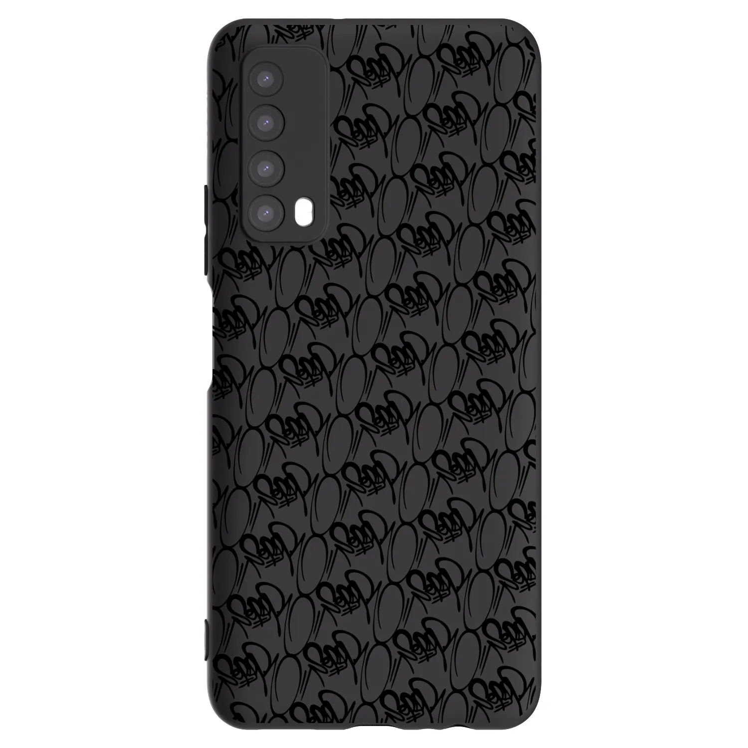 Picasee silikonový černý obal pro Huawei P Smart 2021 - Separ - Black On Black 2