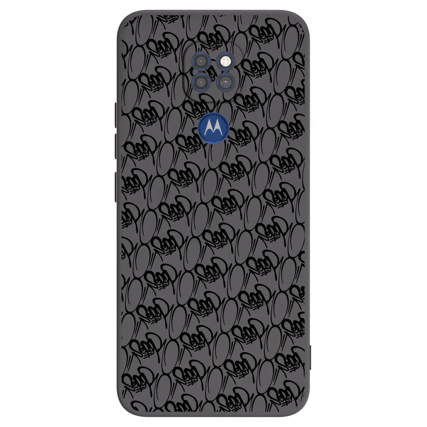Picasee silikonový černý obal pro Motorola Moto G9 Play - Separ - Black On Black 2