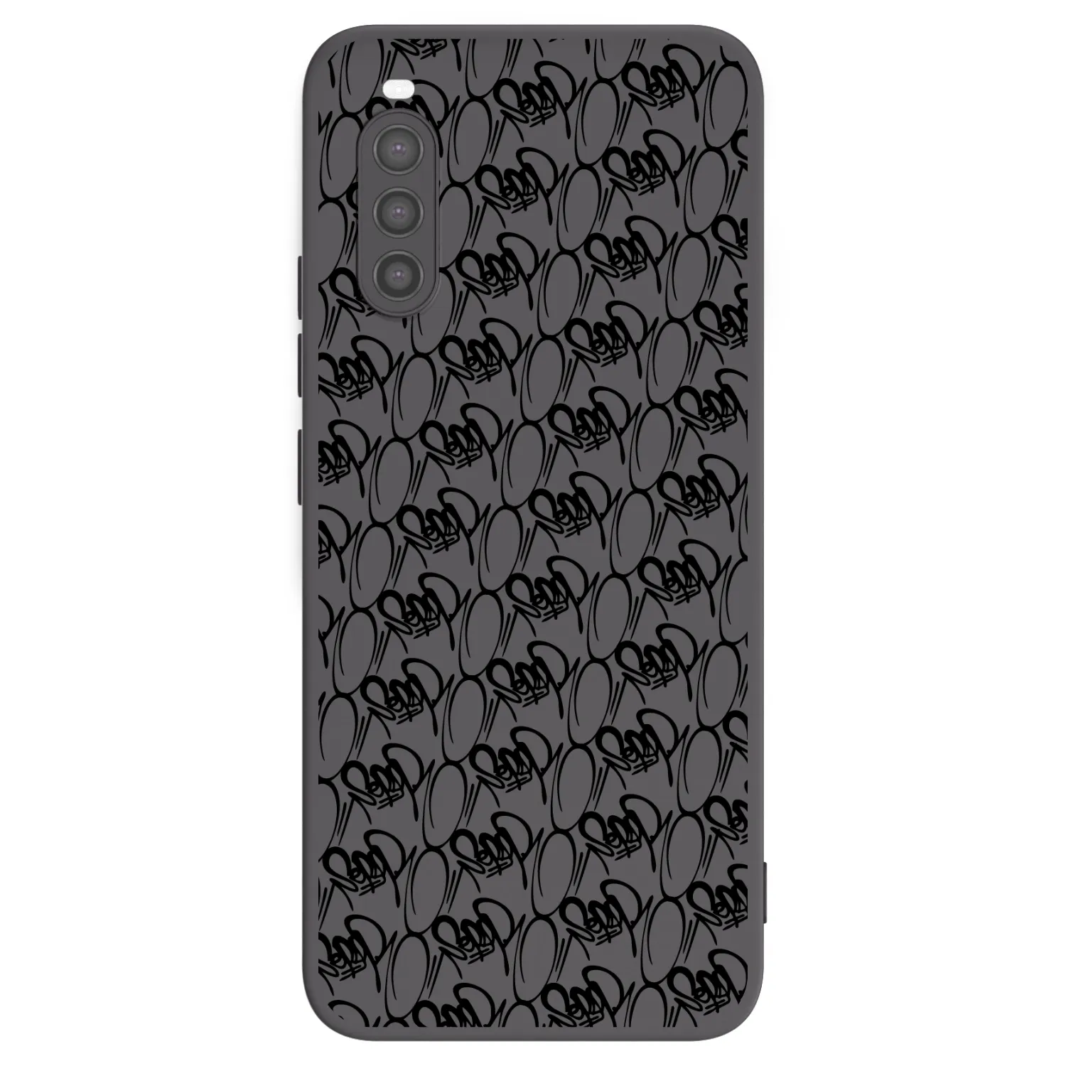 Picasee silikonový černý obal pro Sony Xperia 10 II - Separ - Black On Black 2