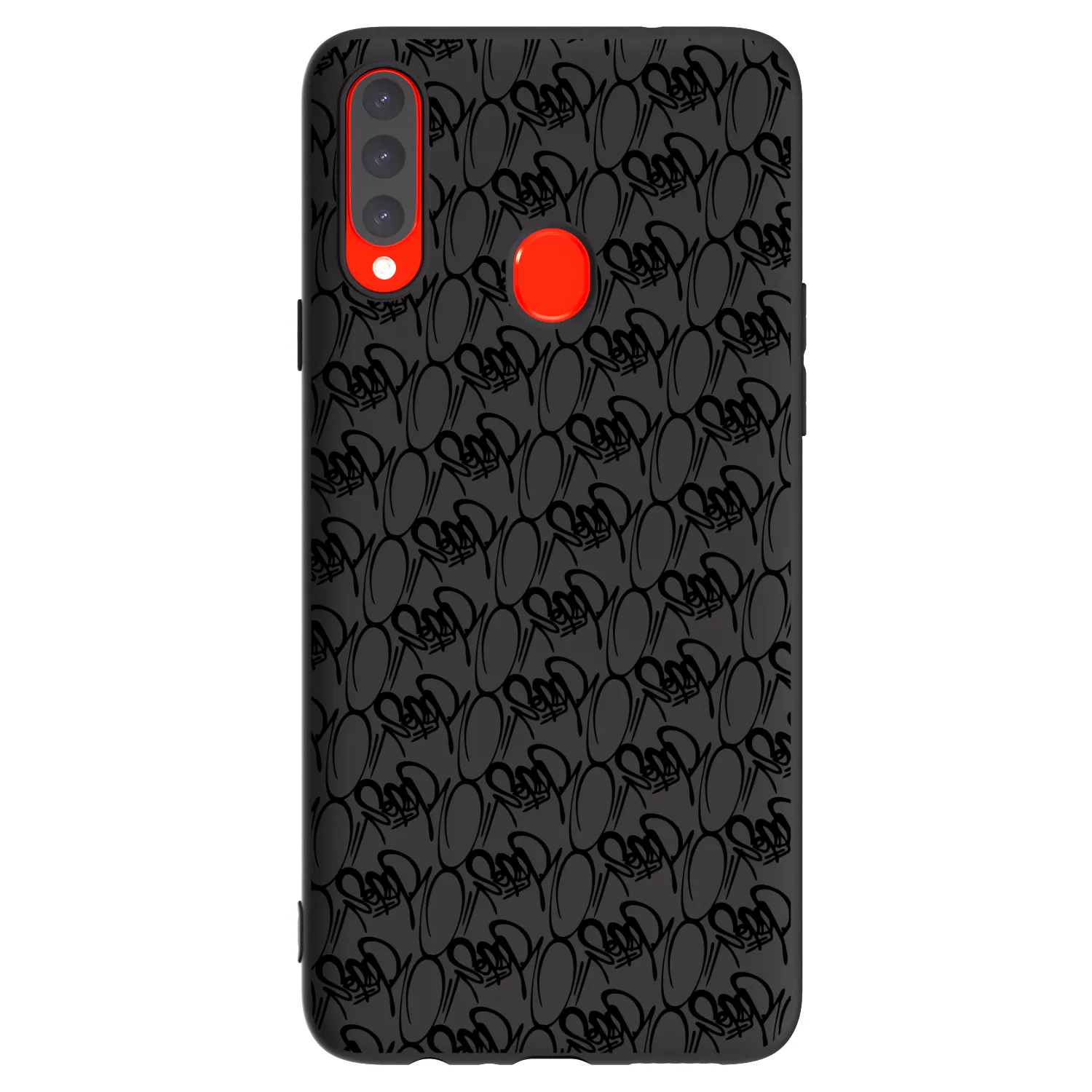 Picasee silikonový černý obal pro Samsung Galaxy A20s - Separ - Black On Black 2