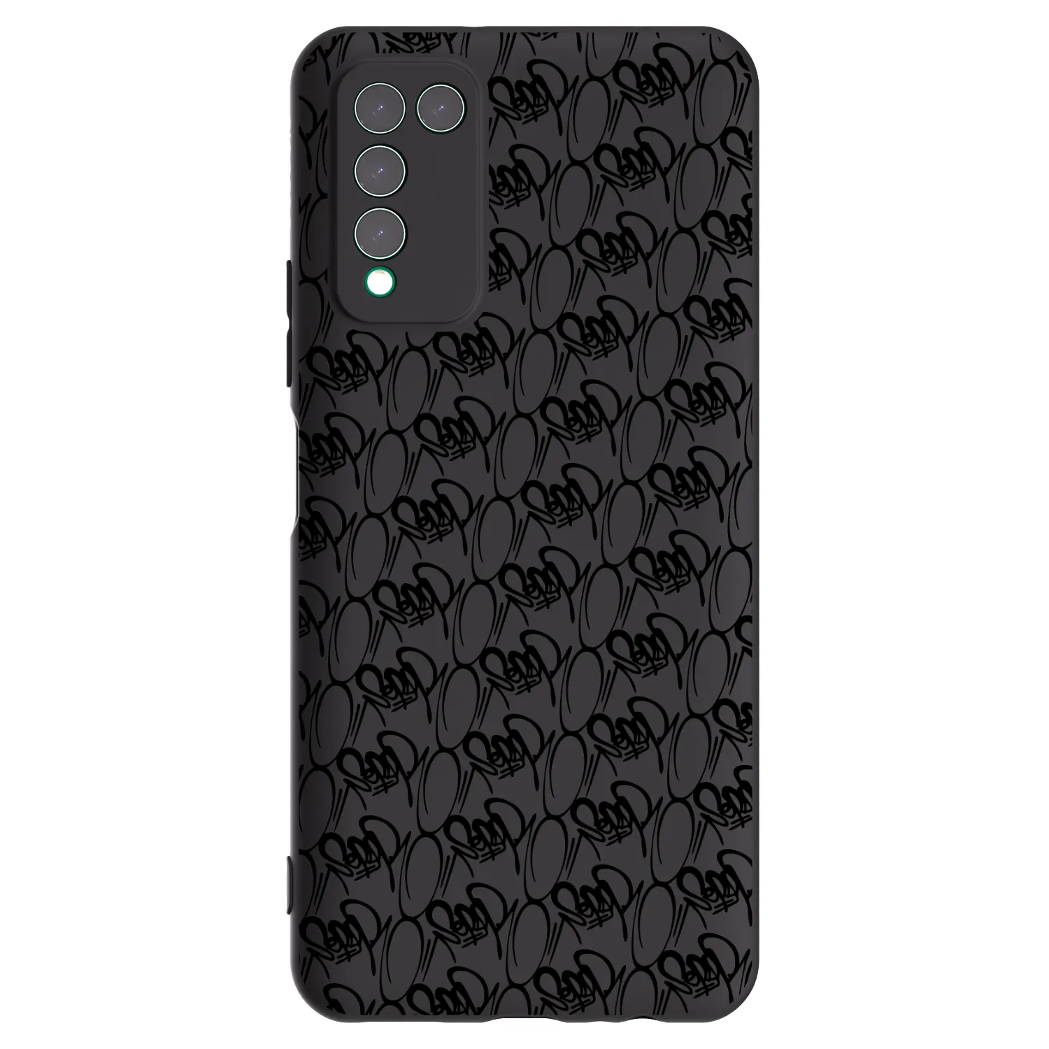 Picasee silikonový černý obal pro Honor 10X Lite - Separ - Black On Black 2