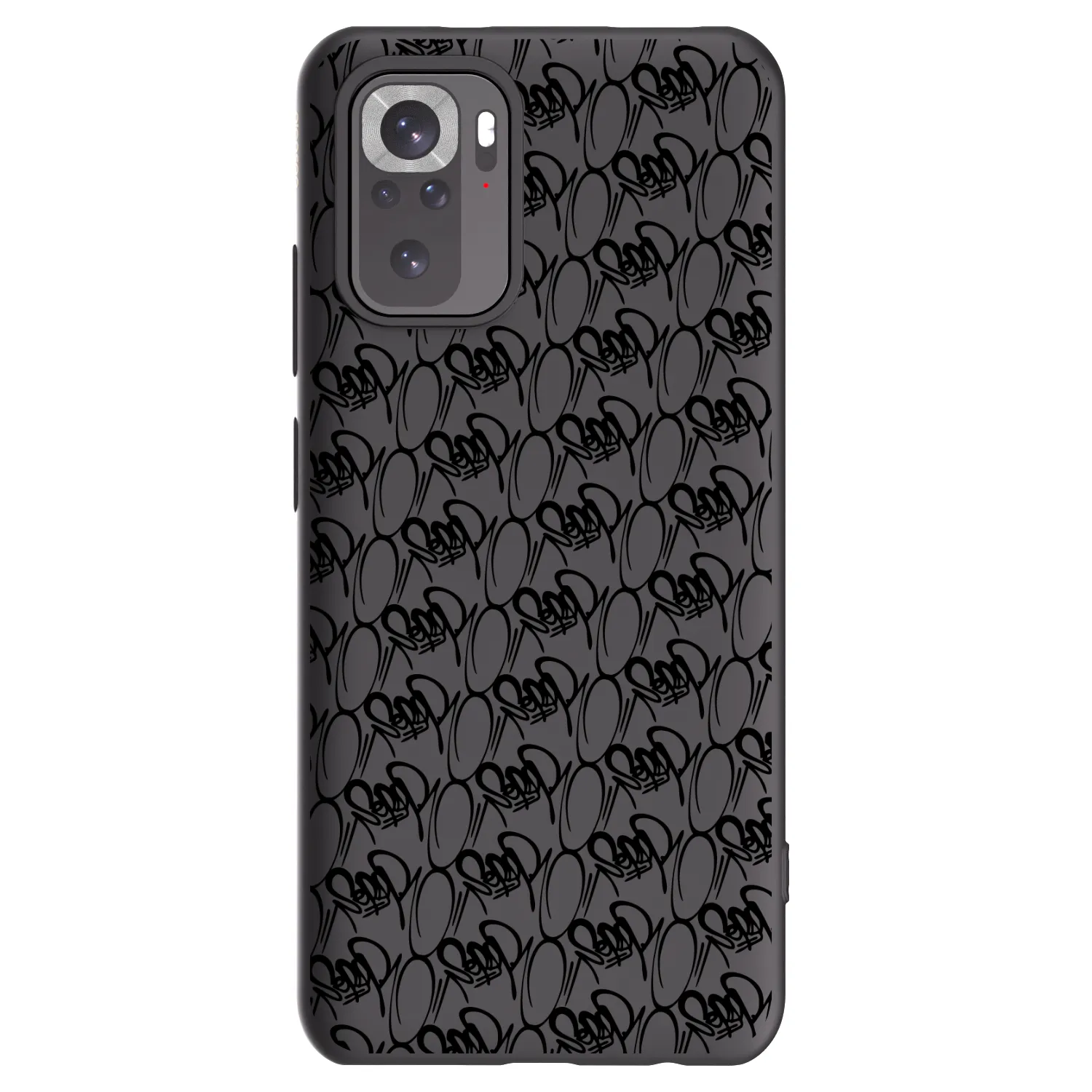Picasee silikonový černý obal pro Xiaomi Redmi Note 10 - Separ - Black On Black 2