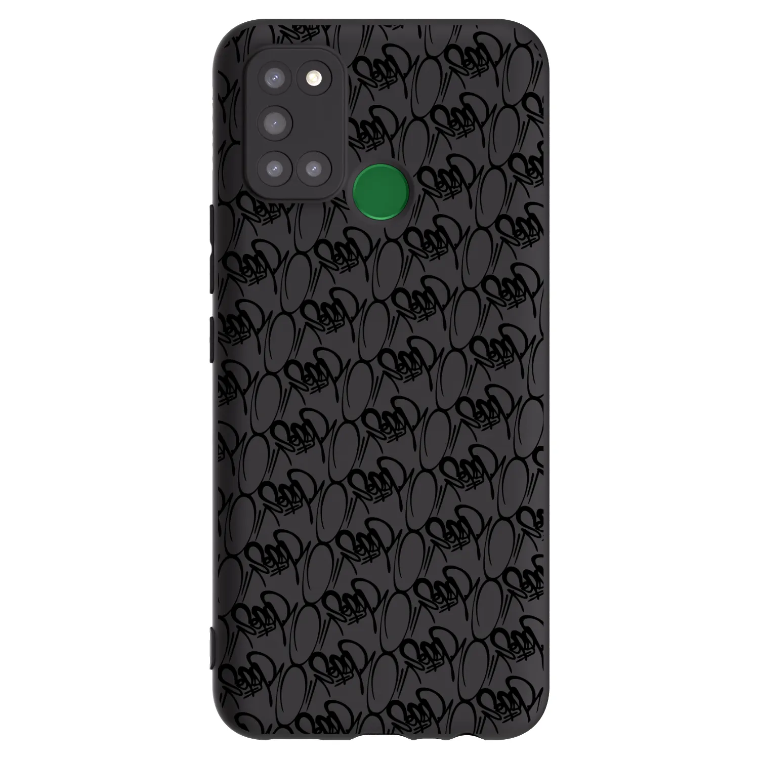 Picasee silikonový černý obal pro Realme 7i - Separ - Black On Black 2