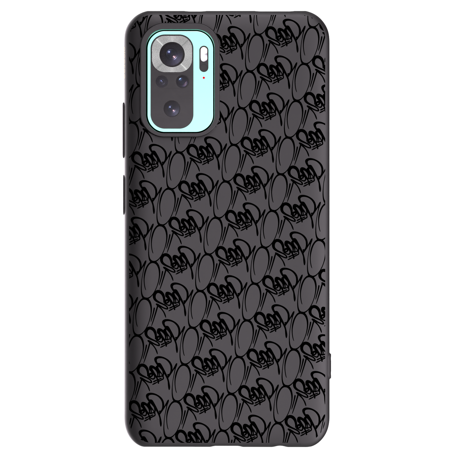 Picasee silikonový černý obal pro Xiaomi Redmi Note 10 Pro - Separ - Black On Black 2