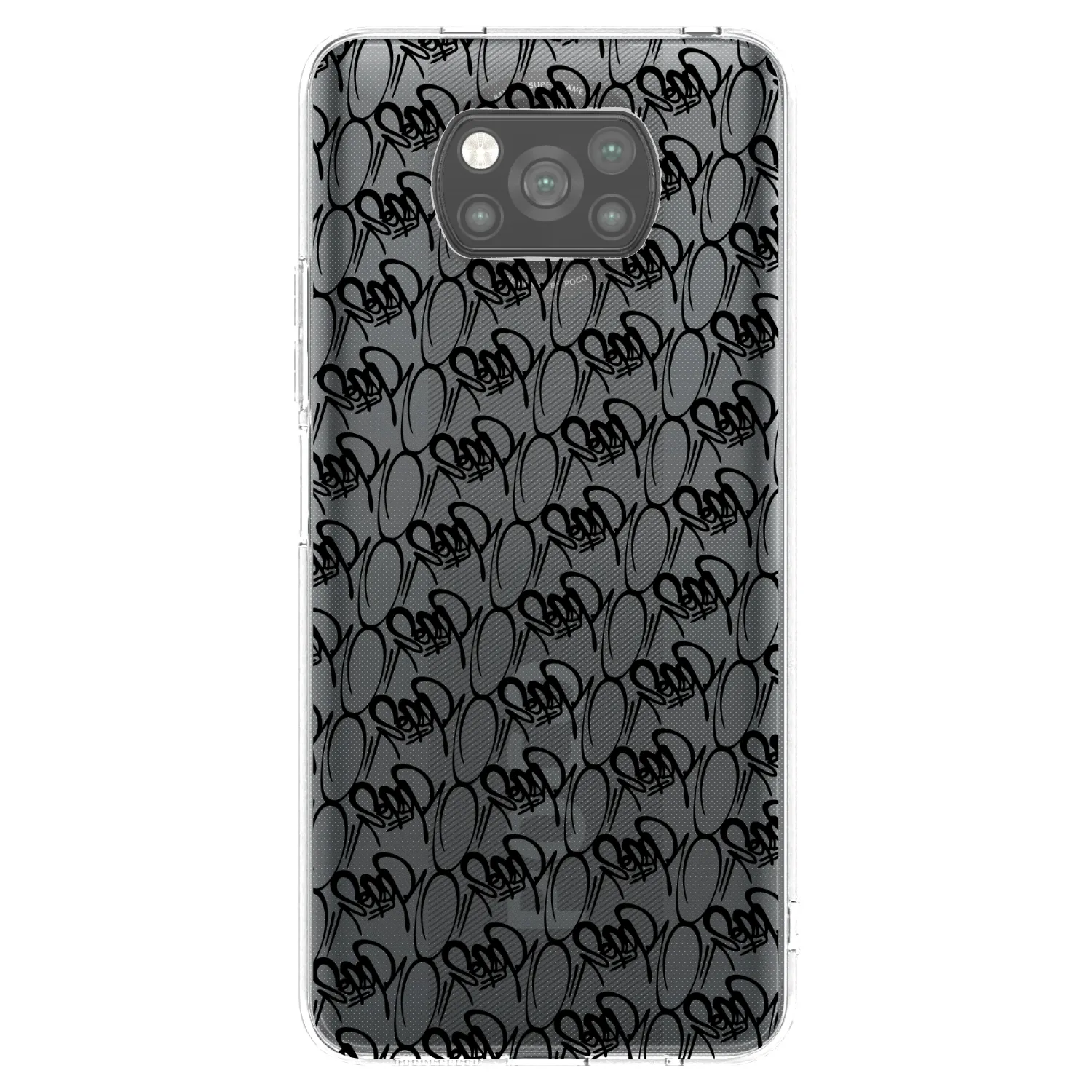 Picasee silikonový černý obal pro Xiaomi Poco X3 Pro - Separ - Black On Black 2