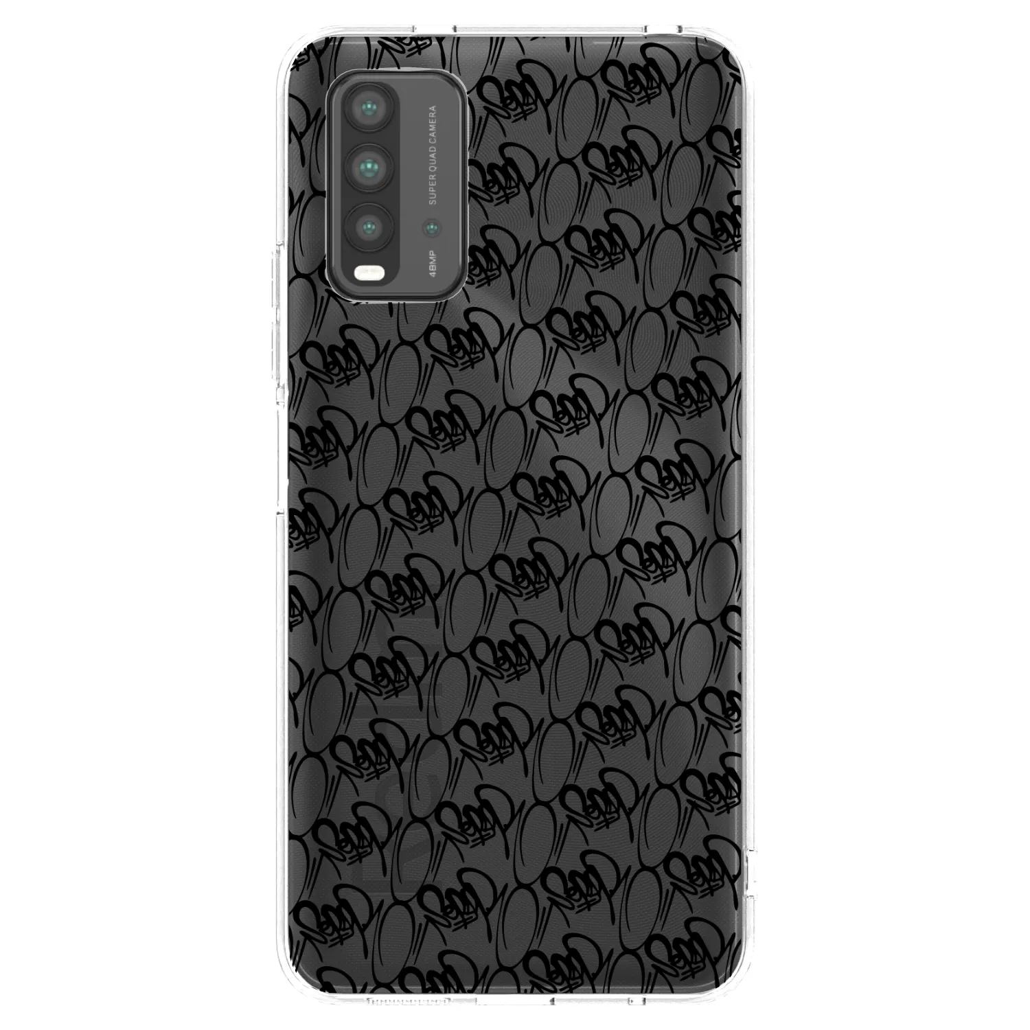 Picasee silikonový černý obal pro Xiaomi Redmi 9T - Separ - Black On Black 2