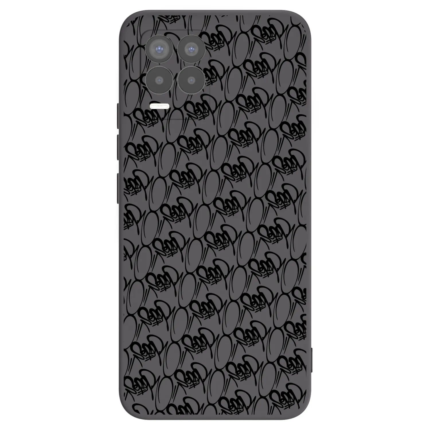 Picasee silikonový černý obal pro Realme 8 4G - Separ - Black On Black 2
