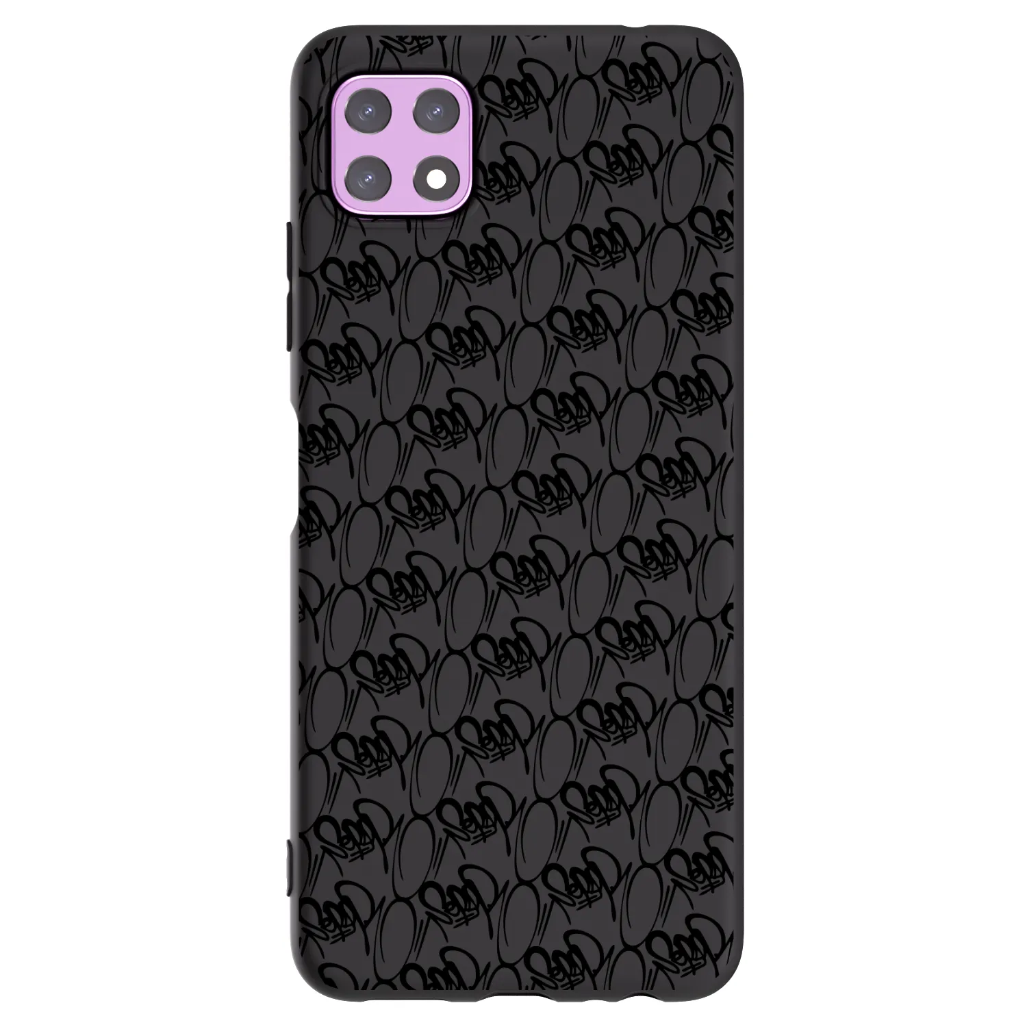 Picasee silikonový černý obal pro Samsung Galaxy A22 A226B 5G - Separ - Black On Black 2