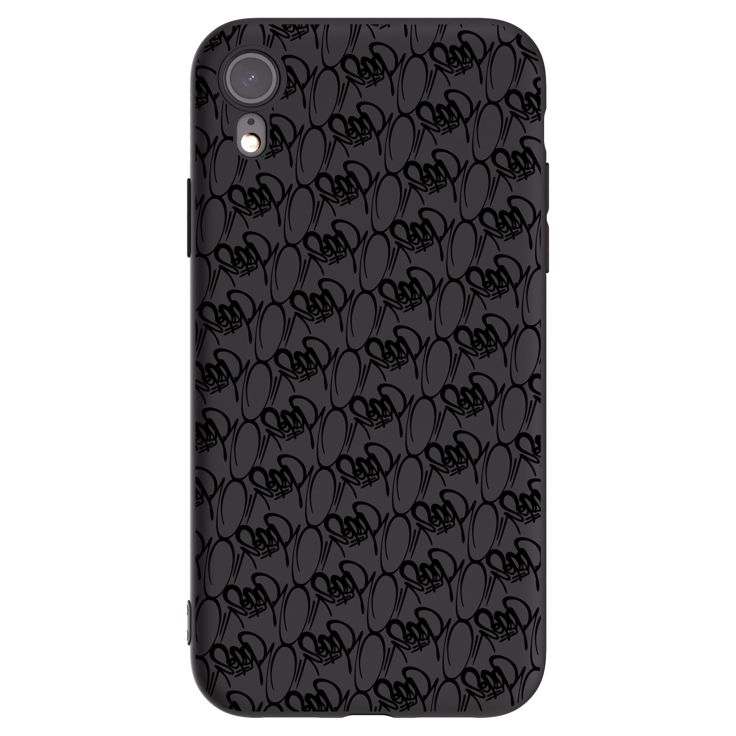 Picasee silikonový černý obal pro Apple iPhone XR - Separ - Black On Black 2
