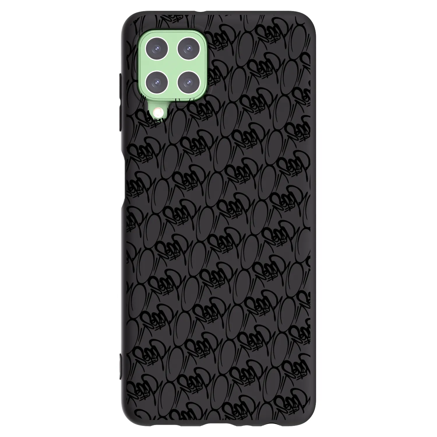 Picasee silikonový černý obal pro Samsung Galaxy A22 A225F 4G - Separ - Black On Black 2