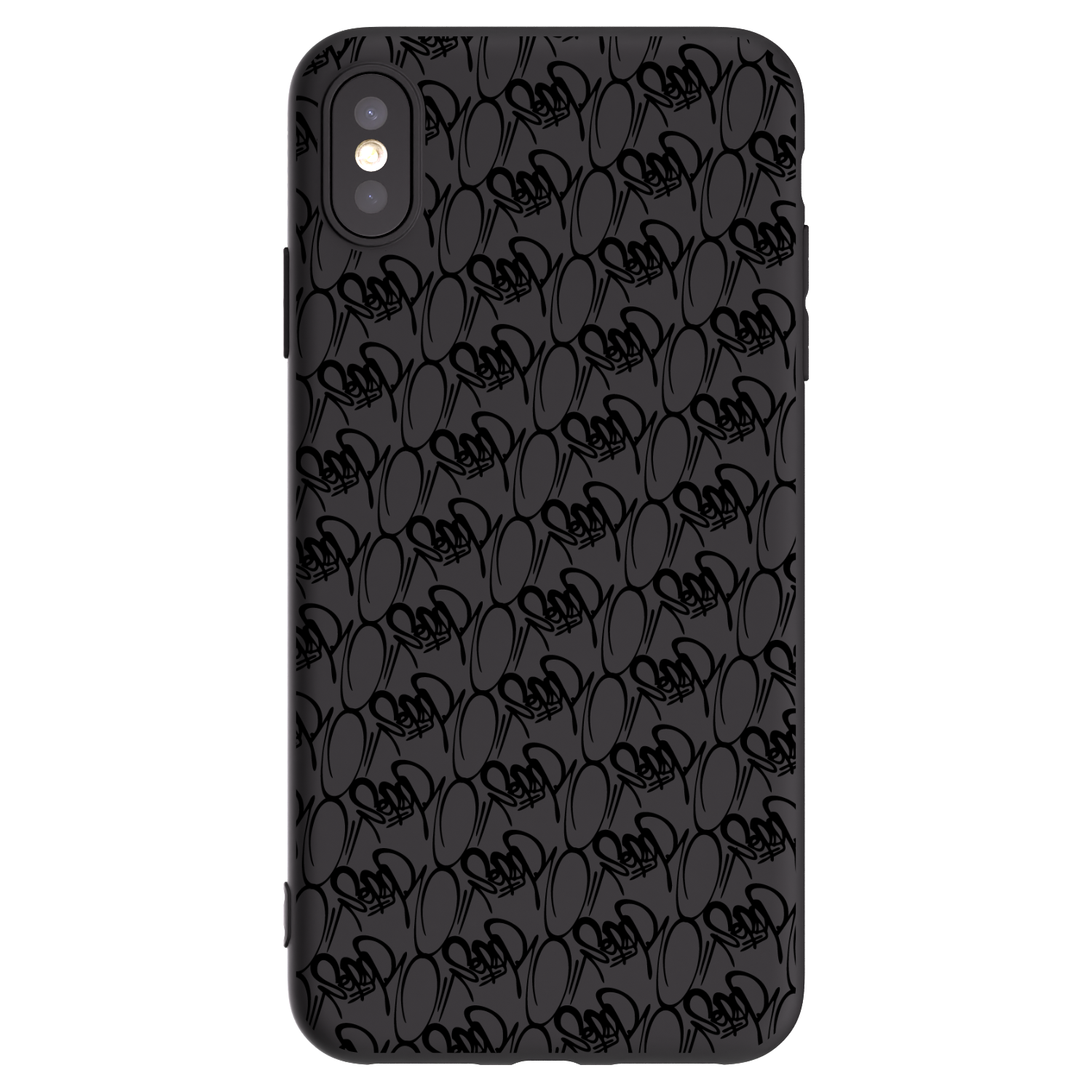 Picasee silikonový černý obal pro Apple iPhone XS Max - Separ - Black On Black 2
