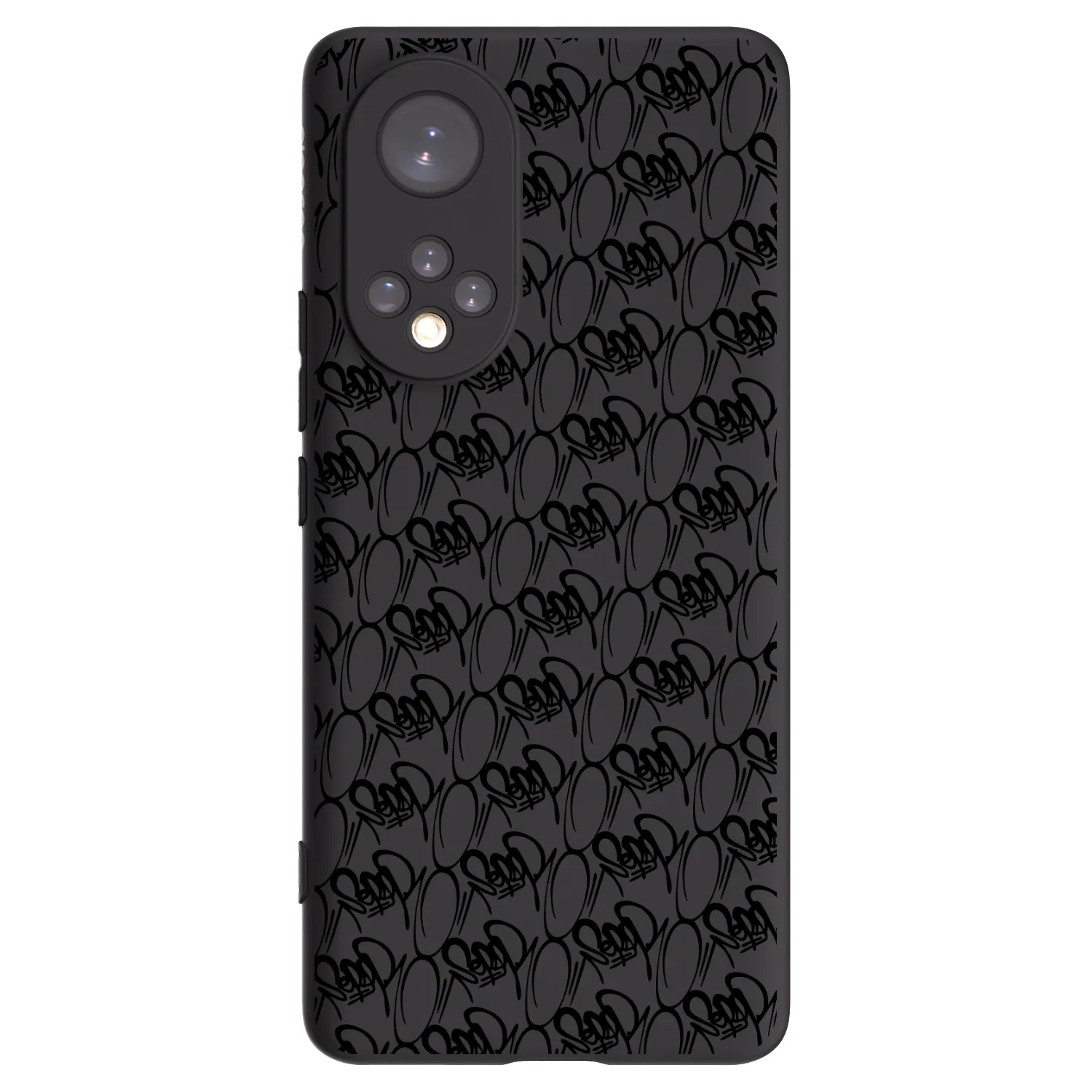 Picasee silikonový černý obal pro Honor 50 5G - Separ - Black On Black 2